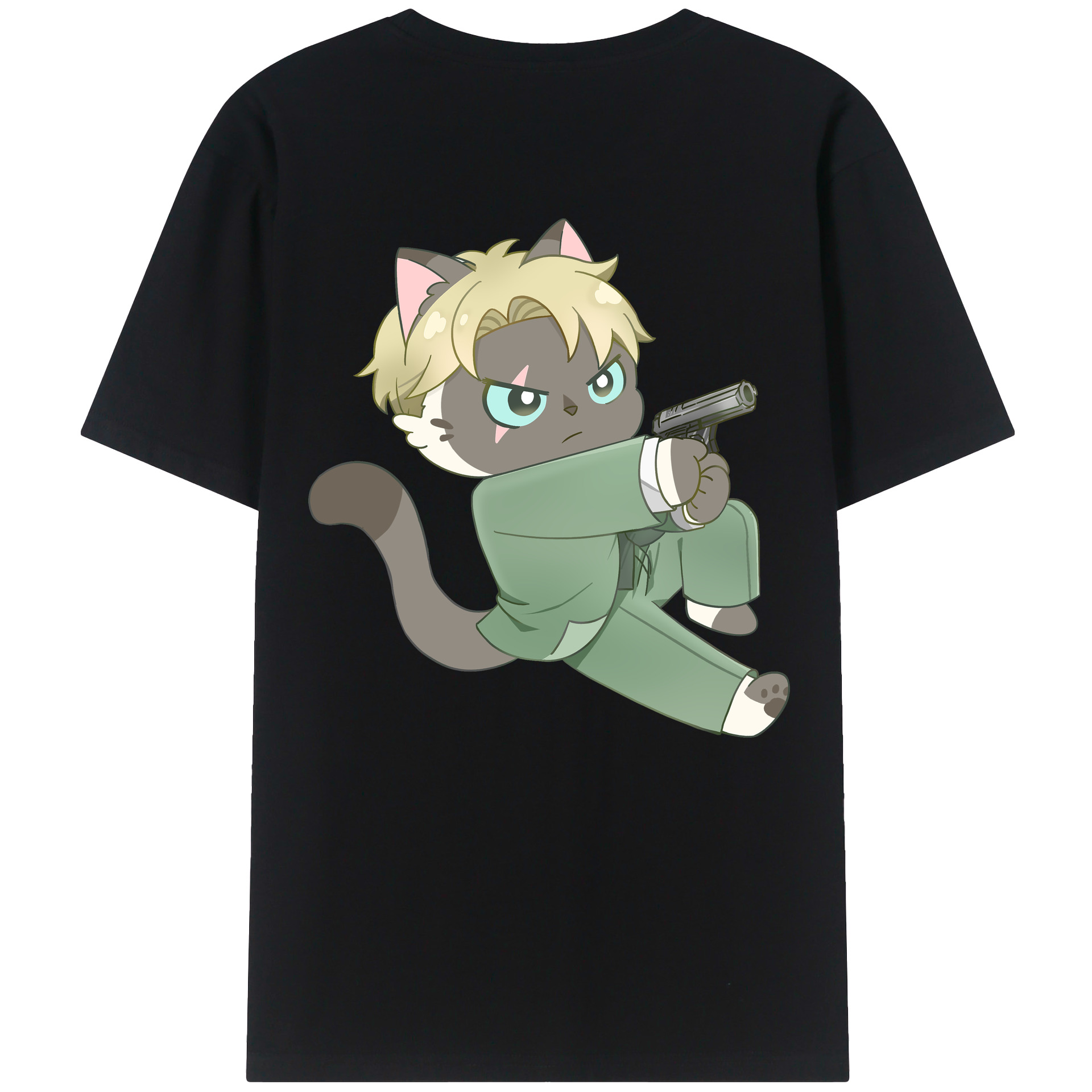 （画像用） SPY×FAMILY间谍家家酒 綿100％ メンズ半袖Tシャツ（バックプリント） 通気性