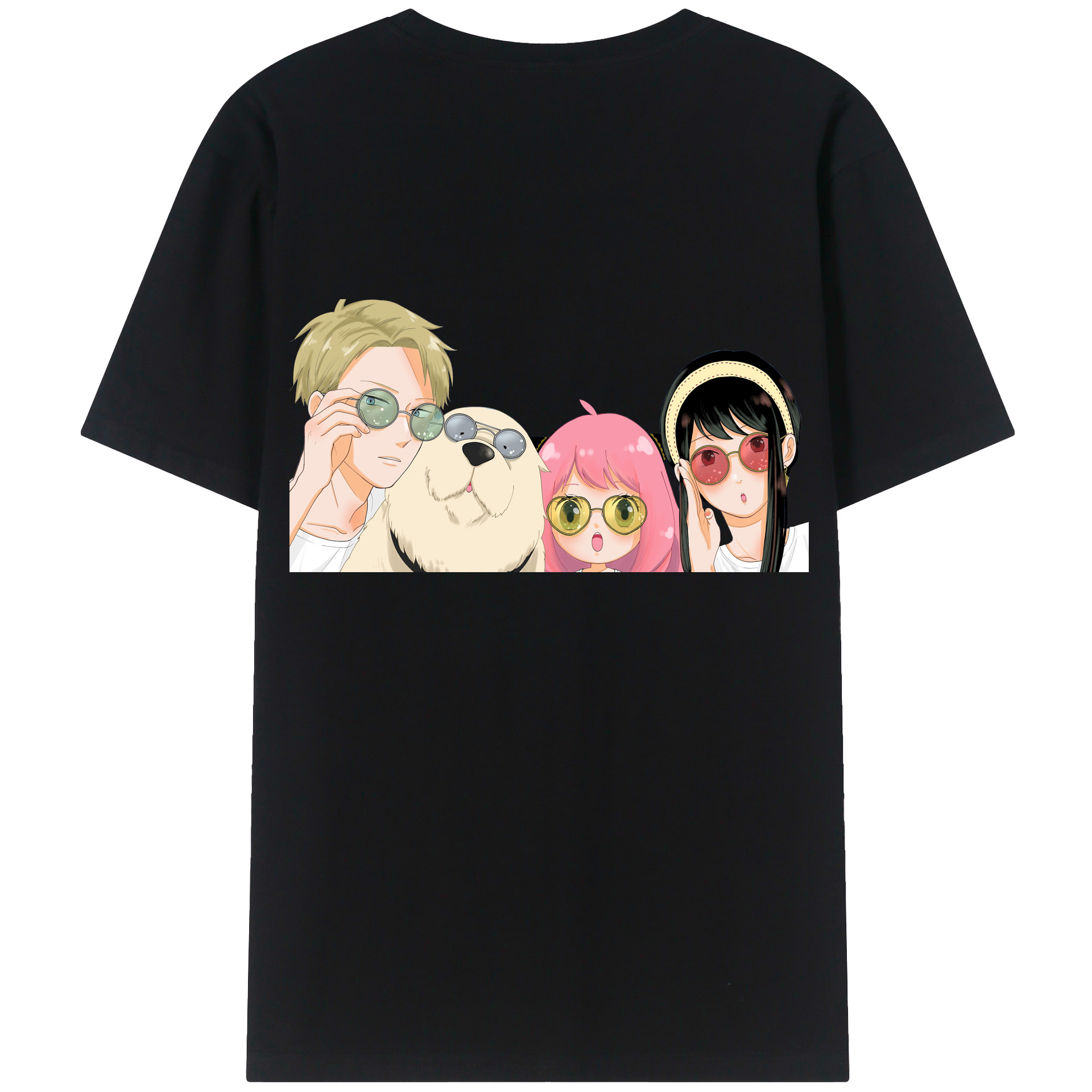 （画像用） SPY×FAMILY间谍家家酒 綿100％ メンズ半袖Tシャツ（バックプリント） 通気性