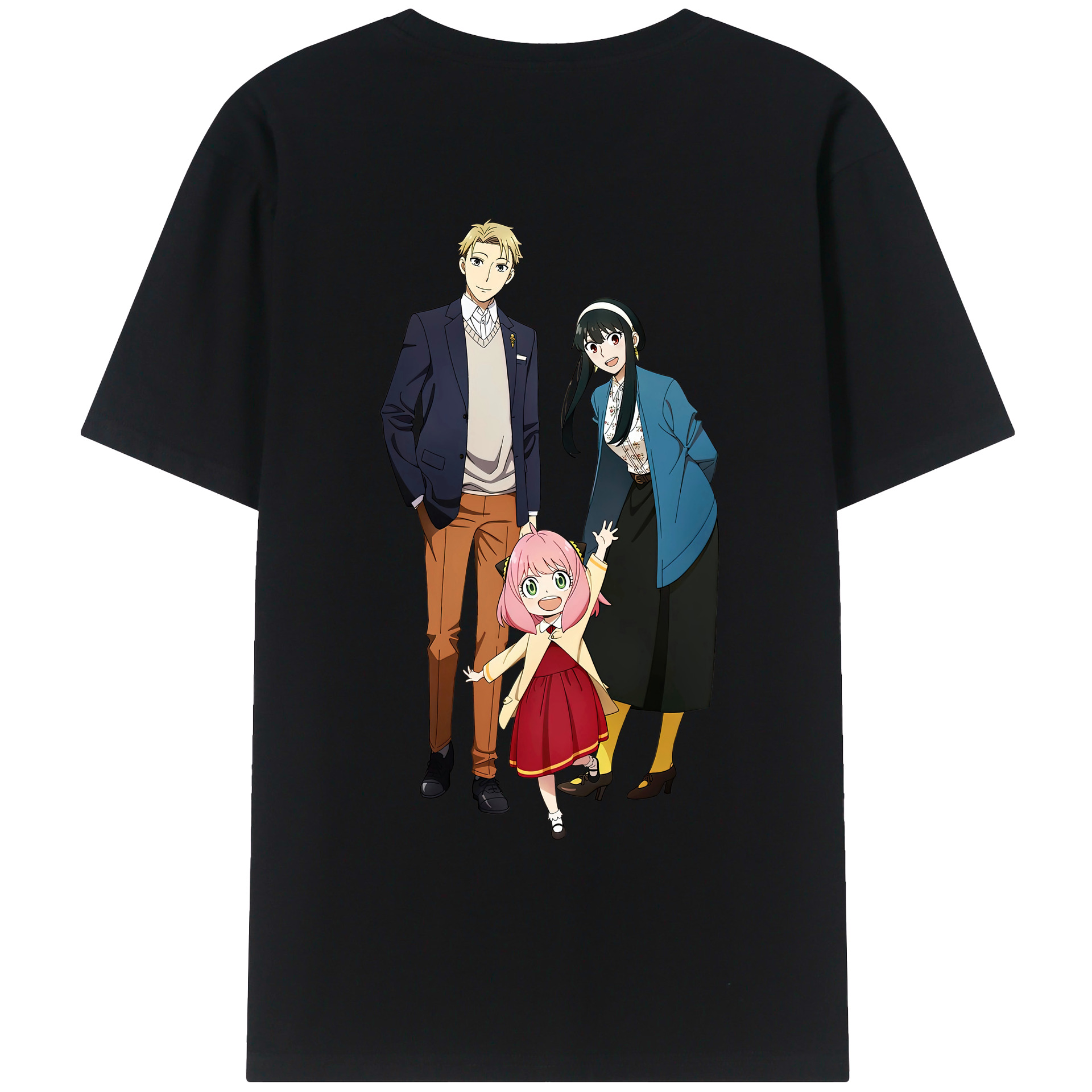 （画像用） SPY×FAMILY间谍家家酒 綿100％ メンズ半袖Tシャツ（バックプリント） 通気性