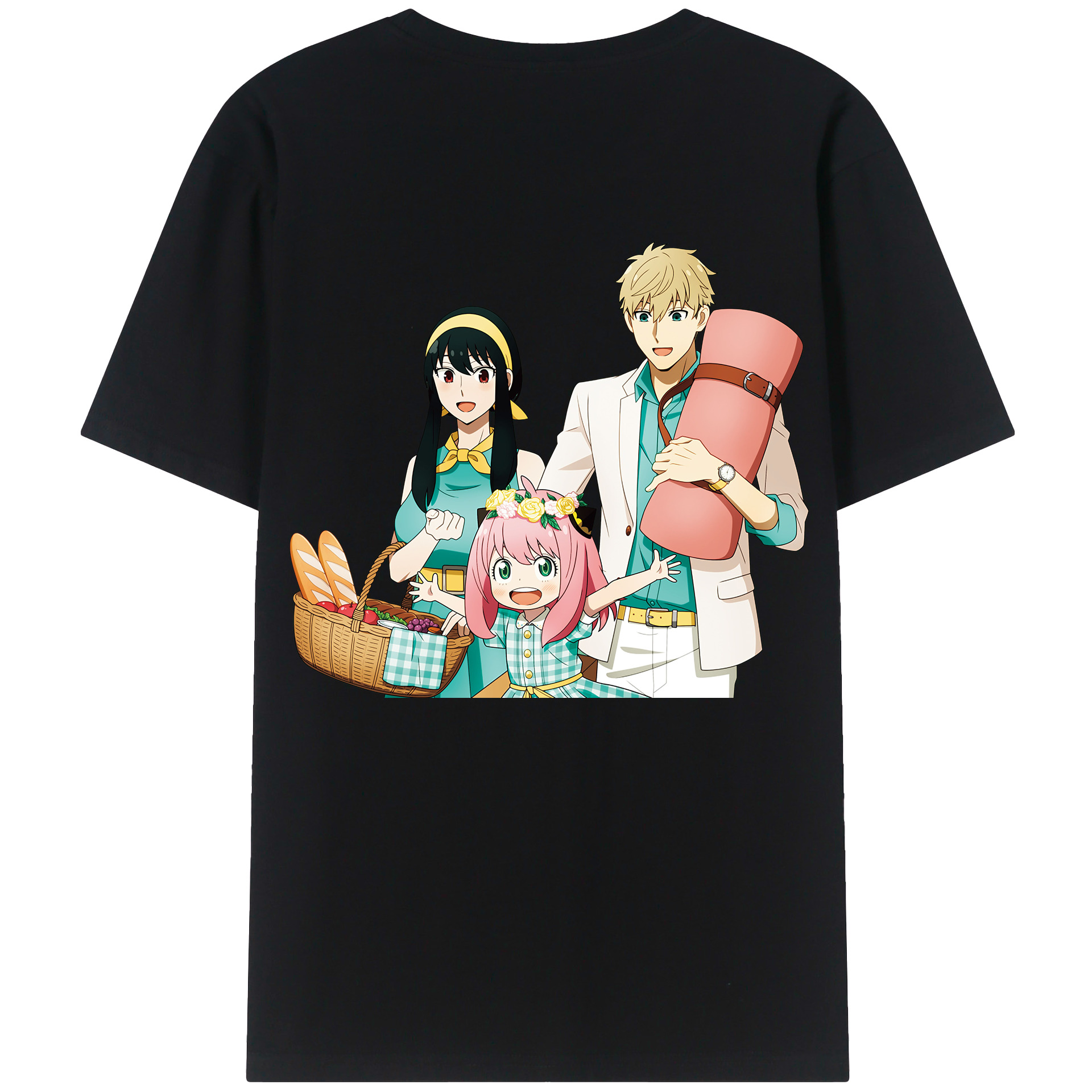 （画像用） SPY×FAMILY间谍家家酒 綿100％ メンズ半袖Tシャツ（バックプリント） 通気性