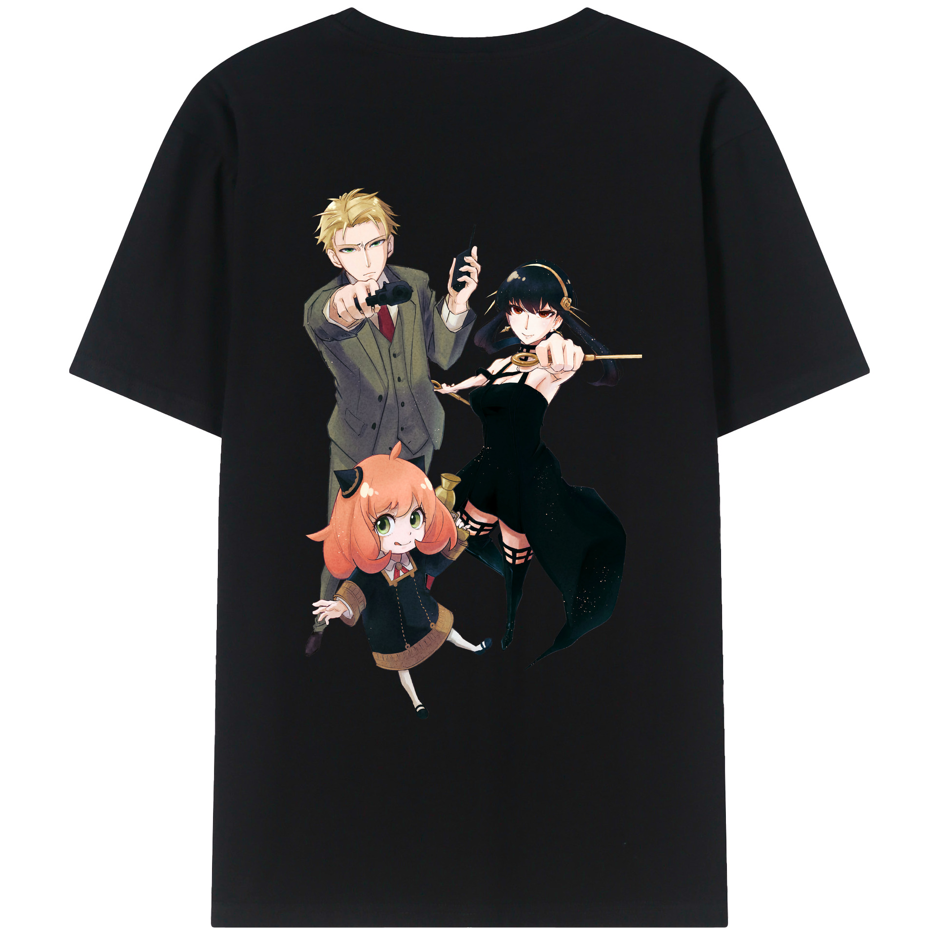 （画像用） SPY×FAMILY间谍家家酒 綿100％ メンズ半袖Tシャツ（バックプリント） 通気性