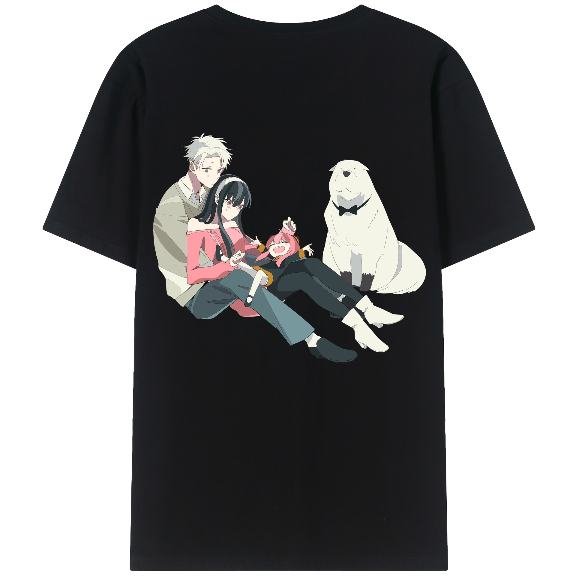 （画像用） SPY×FAMILY间谍家家酒 綿100％ メンズ半袖Tシャツ（バックプリント） 通気性