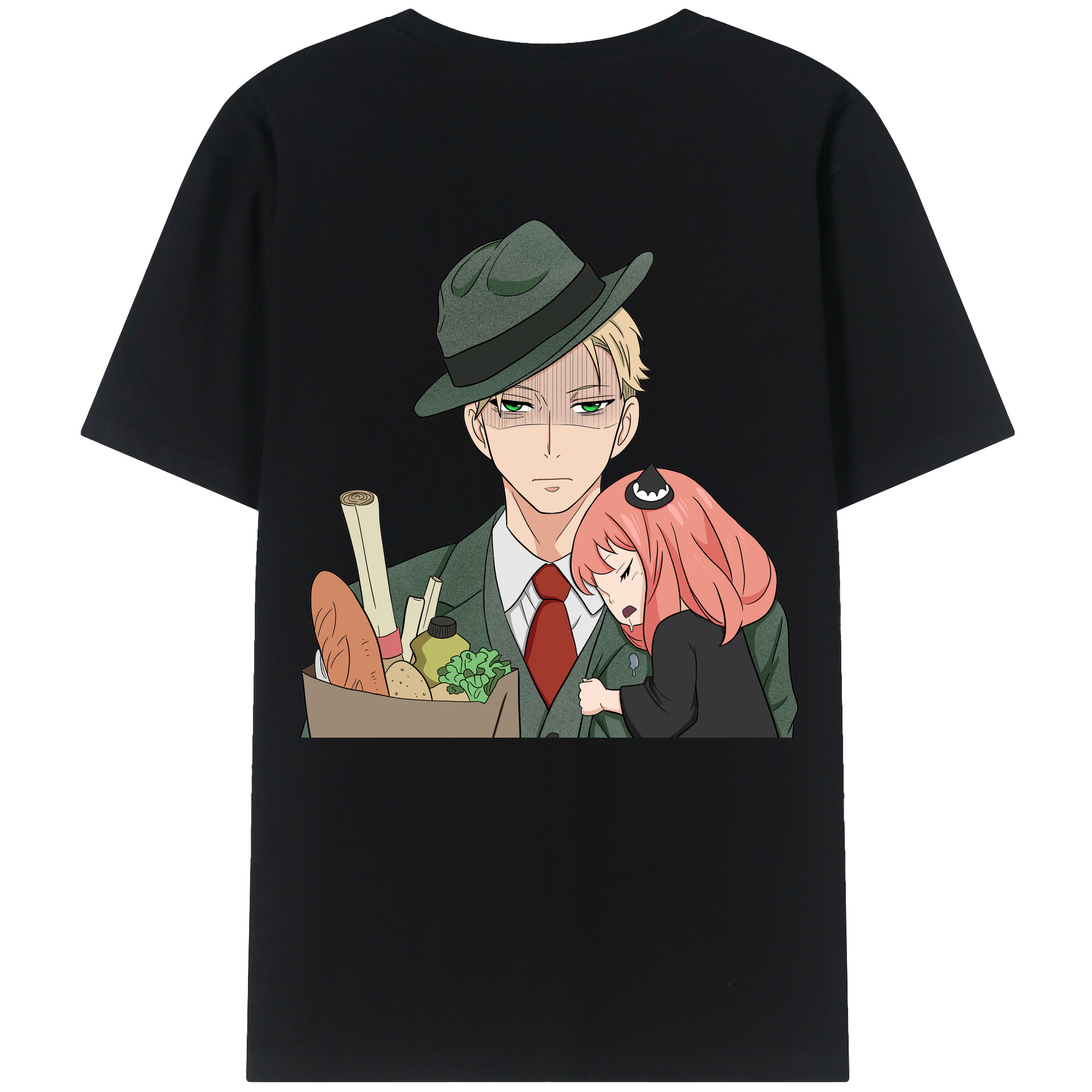 （画像用） SPY×FAMILY间谍家家酒 綿100％ メンズ半袖Tシャツ（バックプリント） 通気性
