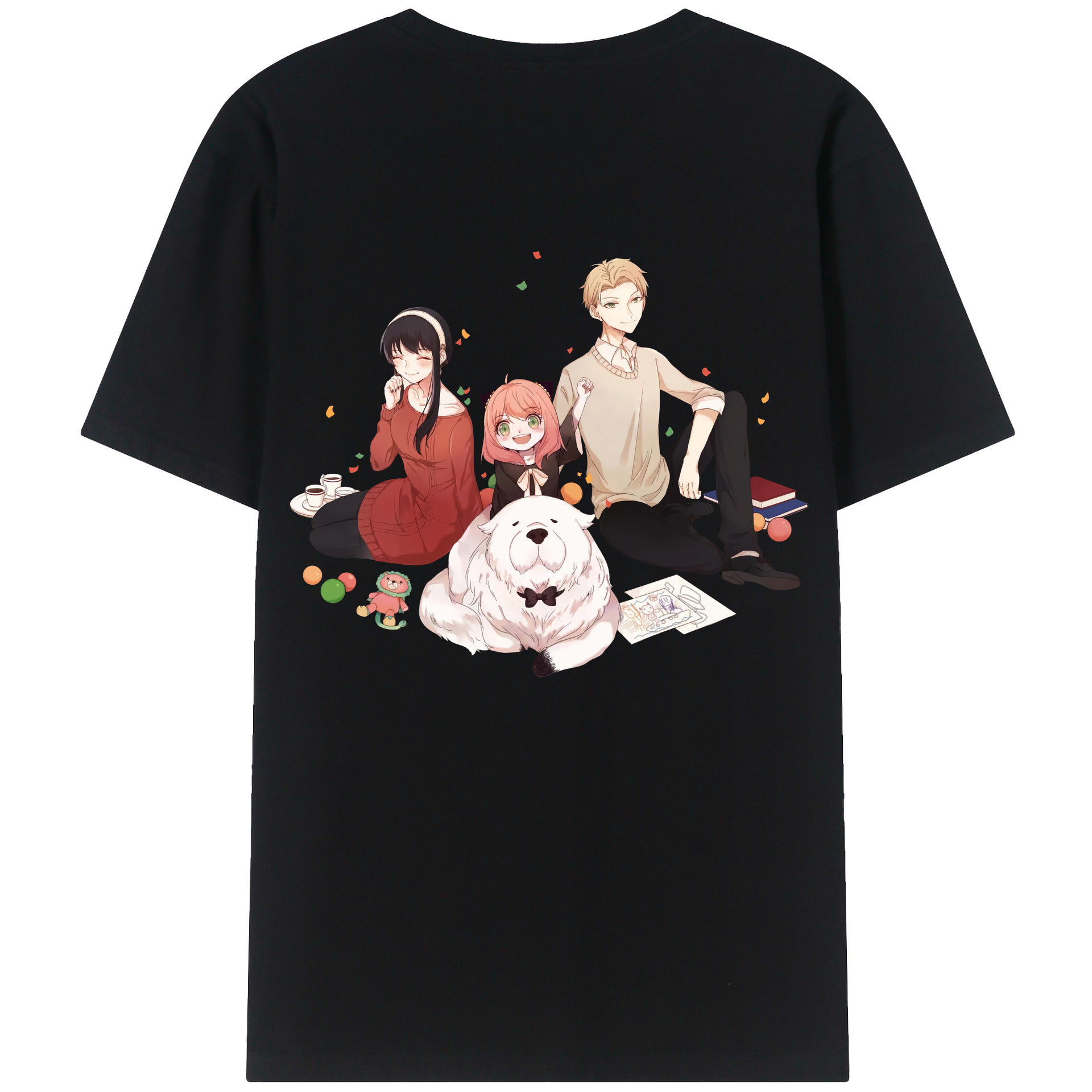 （画像用） SPY×FAMILY间谍家家酒 綿100％ メンズ半袖Tシャツ（バックプリント） 通気性