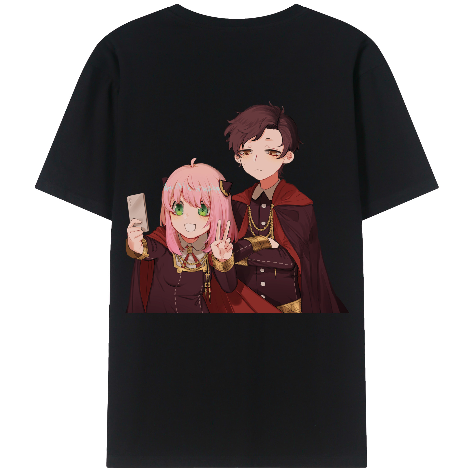 （画像用） SPY×FAMILY间谍家家酒 綿100％ メンズ半袖Tシャツ（バックプリント） 通気性