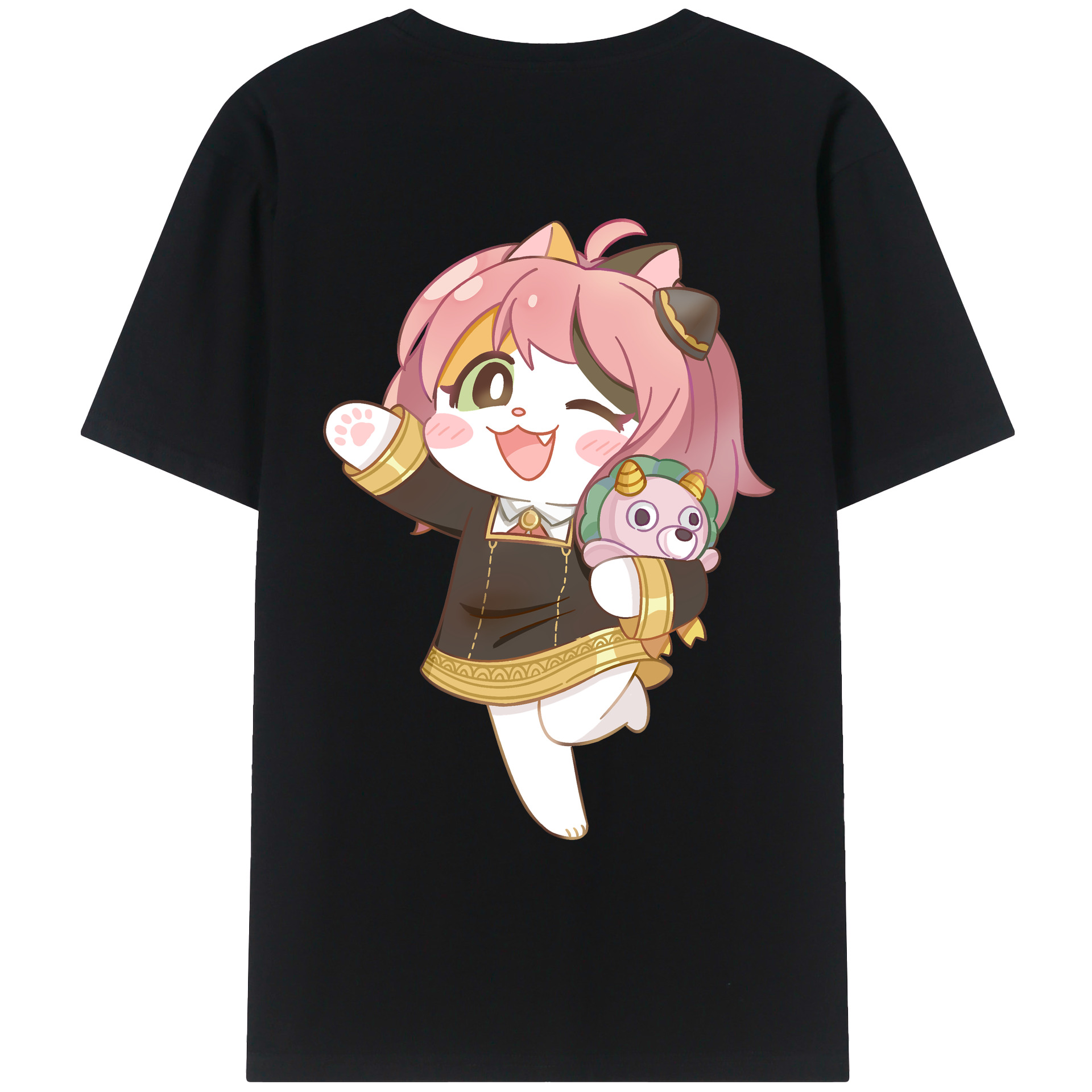 （画像用） SPY×FAMILY间谍家家酒 綿100％ メンズ半袖Tシャツ（バックプリント） 通気性