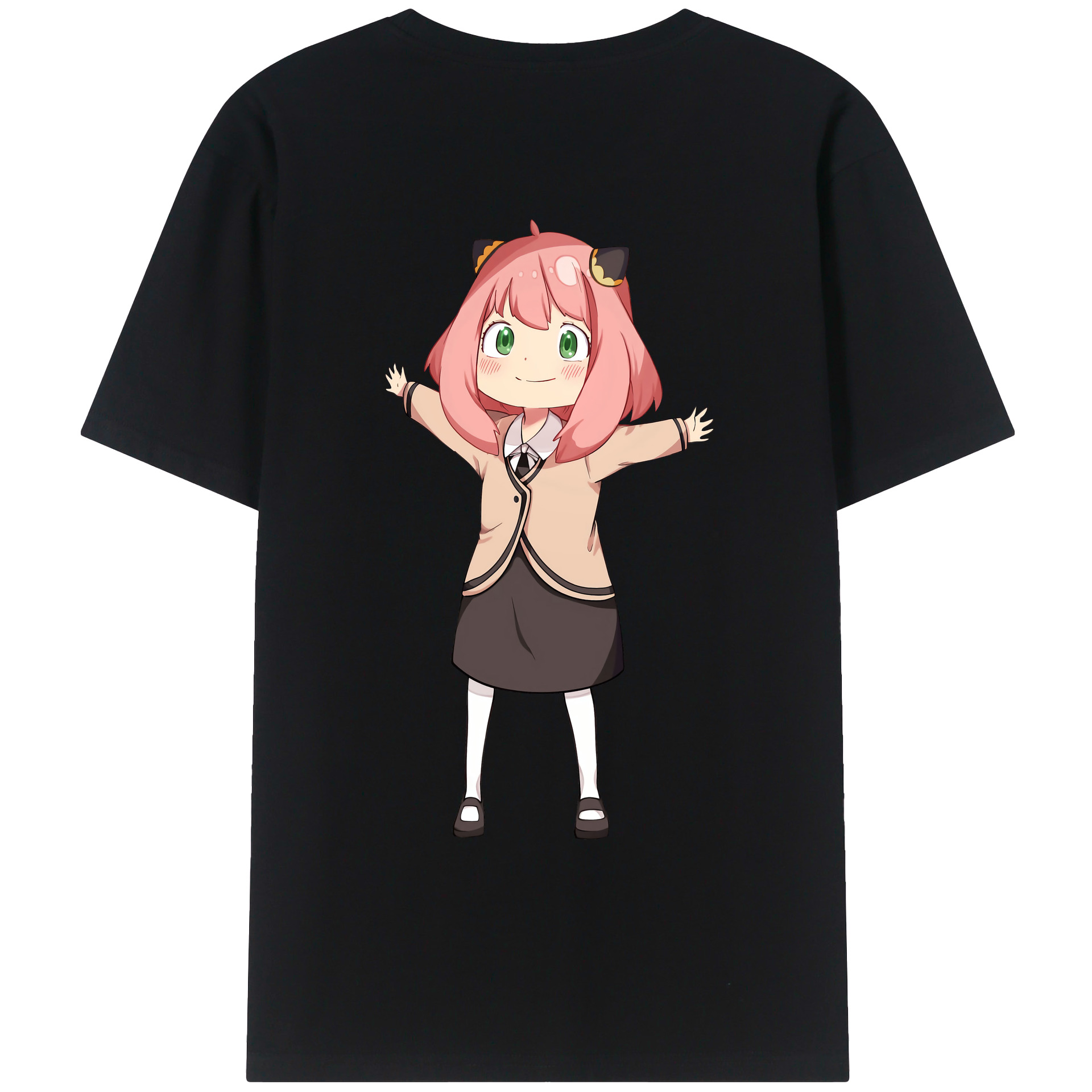 （画像用） SPY×FAMILY间谍家家酒 綿100％ メンズ半袖Tシャツ（バックプリント） 通気性