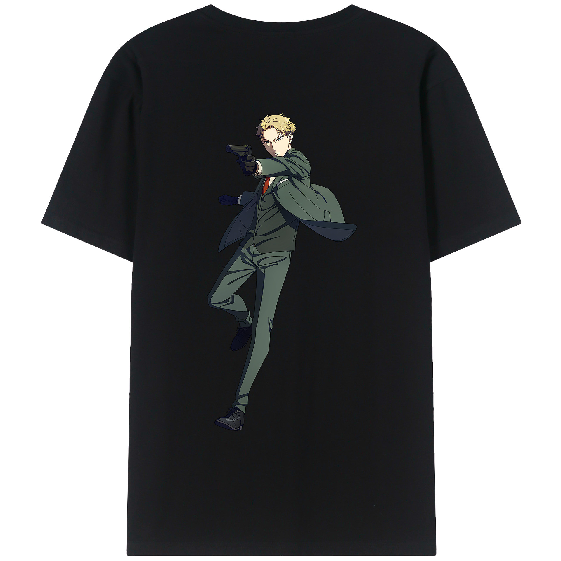 （画像用） SPY×FAMILY间谍家家酒 綿100％ メンズ半袖Tシャツ（バックプリント） 通気性