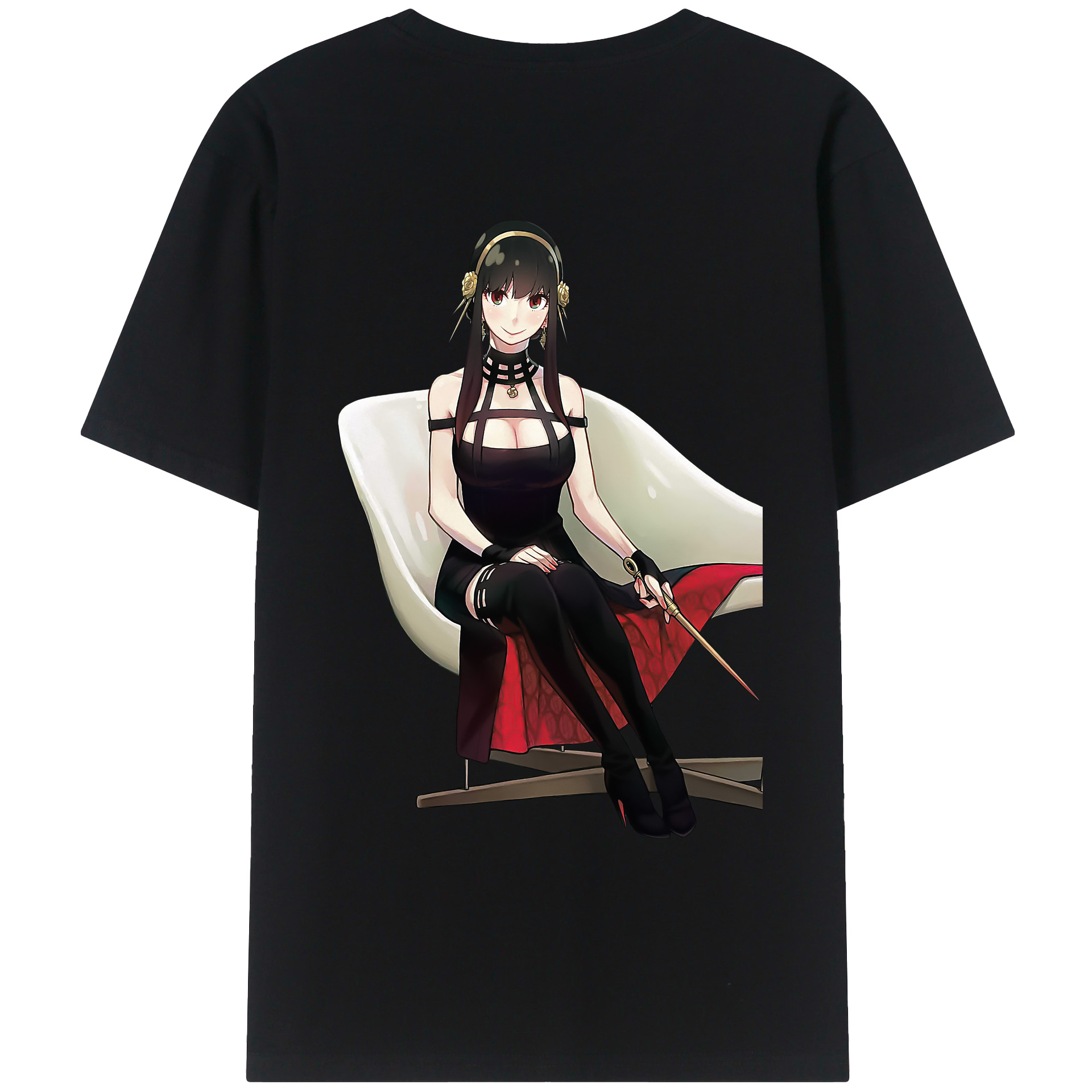 （画像用） SPY×FAMILY间谍家家酒 綿100％ メンズ半袖Tシャツ（バックプリント） 通気性