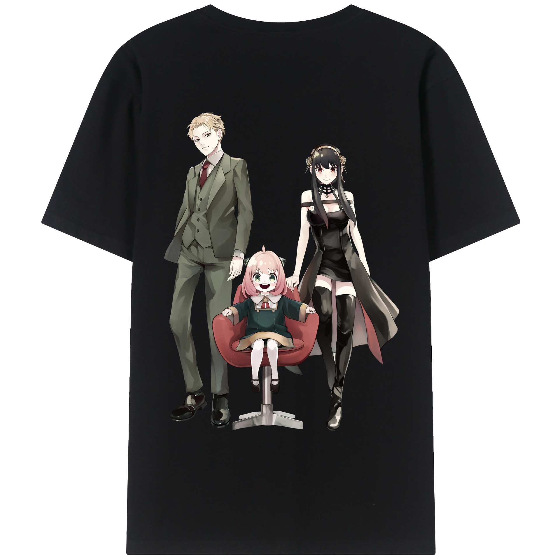 （画像用） SPY×FAMILY间谍家家酒 綿100％ メンズ半袖Tシャツ（バックプリント） 通気性