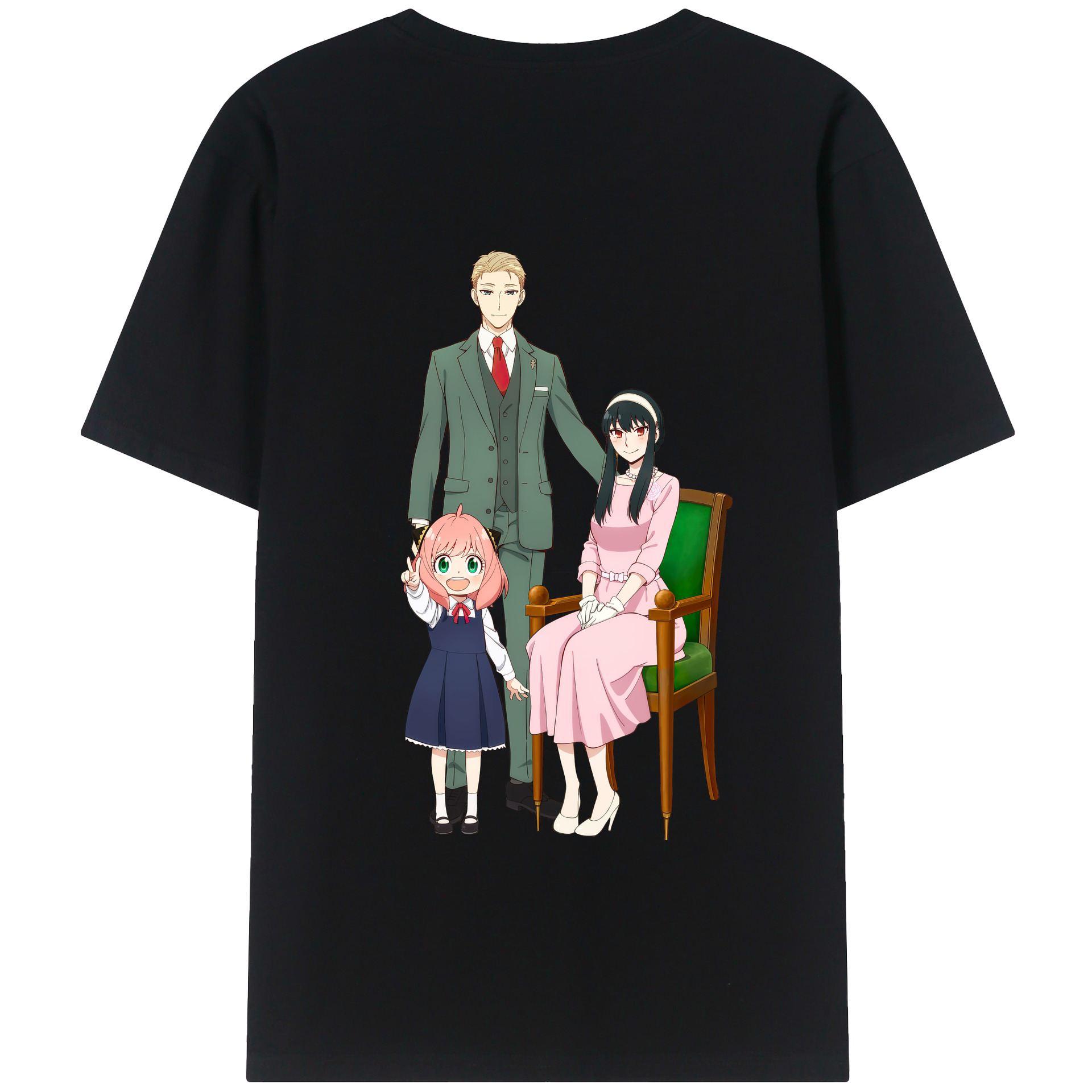 （画像用） SPY×FAMILY间谍家家酒 綿100％ メンズ半袖Tシャツ（バックプリント） 通気性