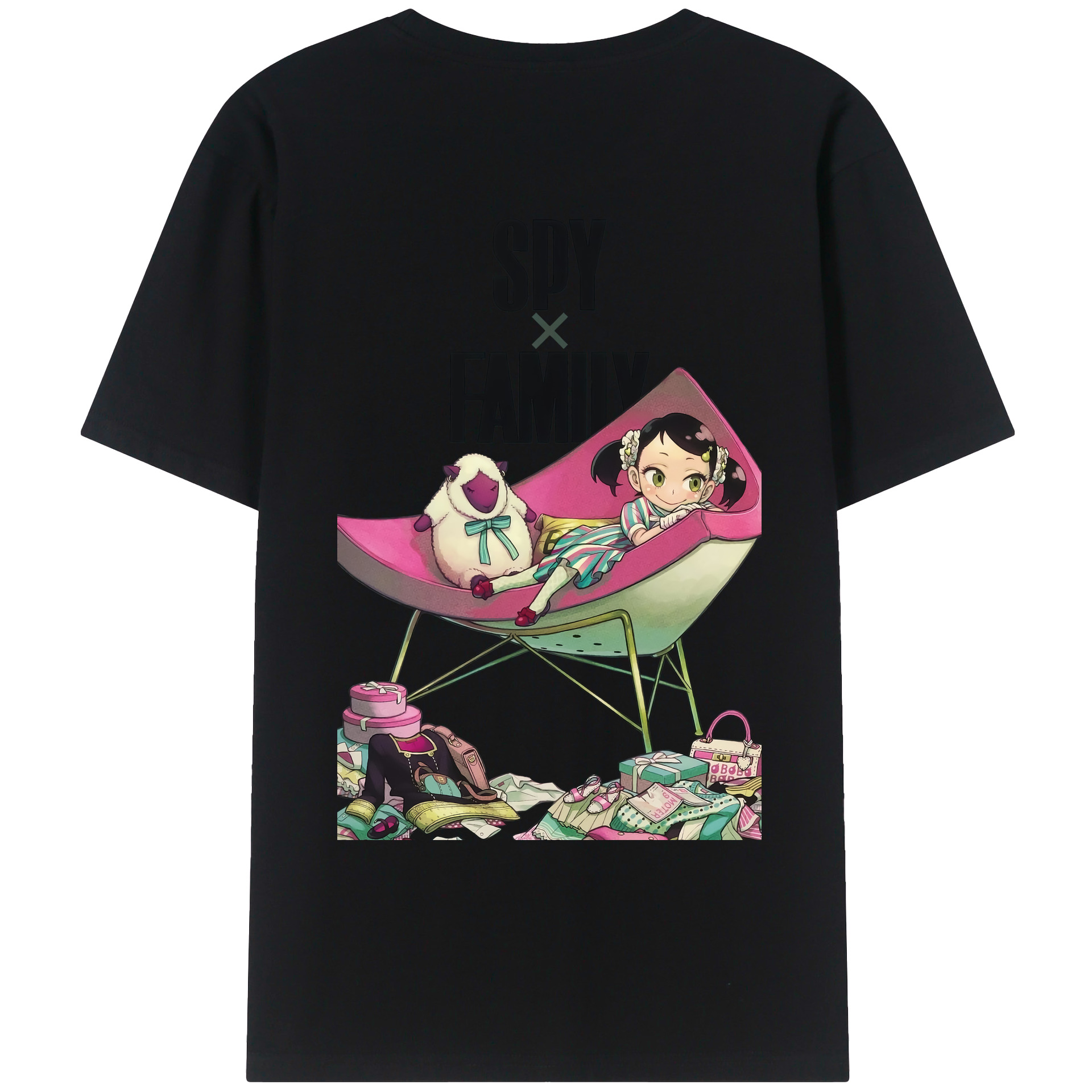 （画像用） SPY×FAMILY间谍家家酒 綿100％ メンズ半袖Tシャツ（バックプリント） 通気性