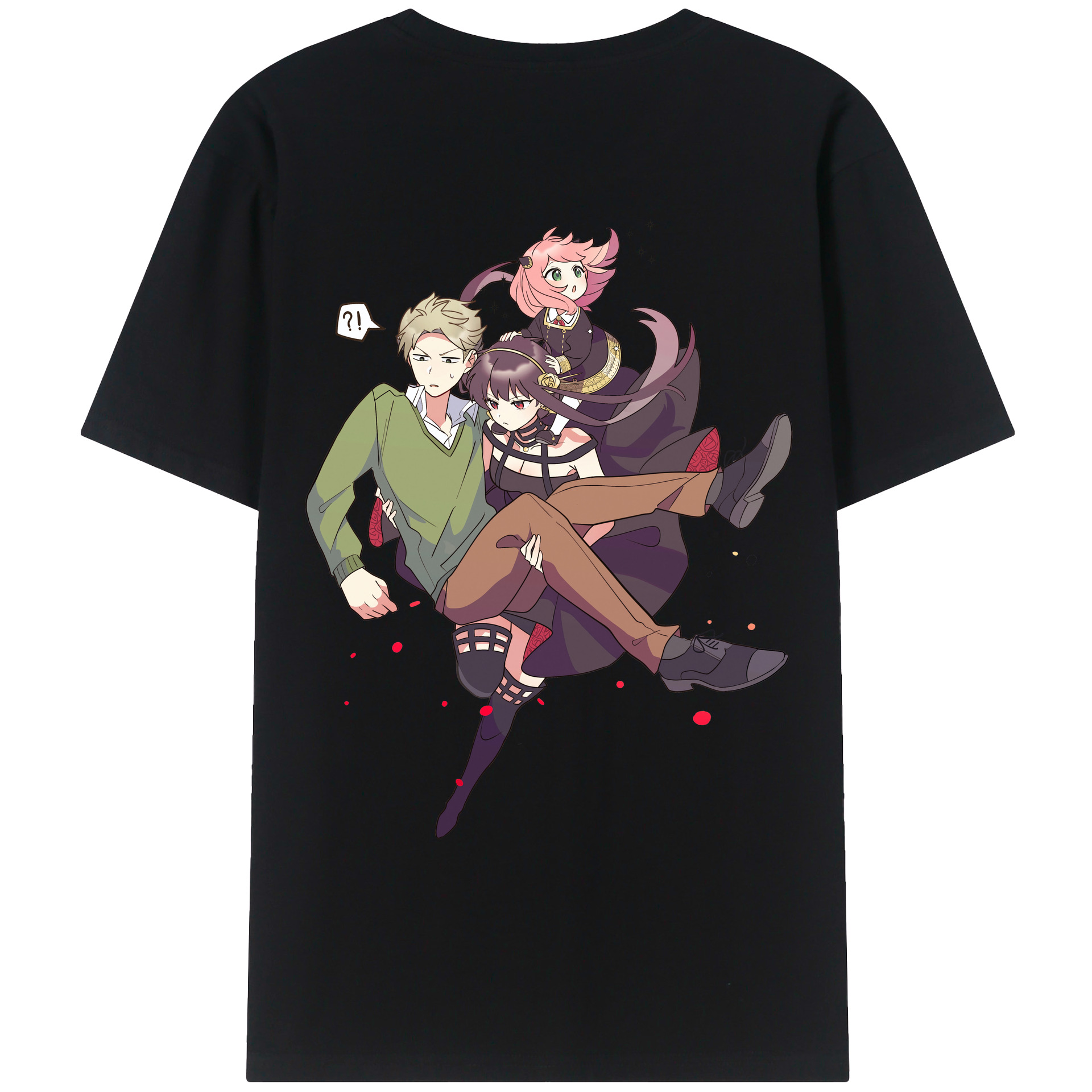 （画像用） SPY×FAMILY间谍家家酒 綿100％ メンズ半袖Tシャツ（バックプリント） 通気性