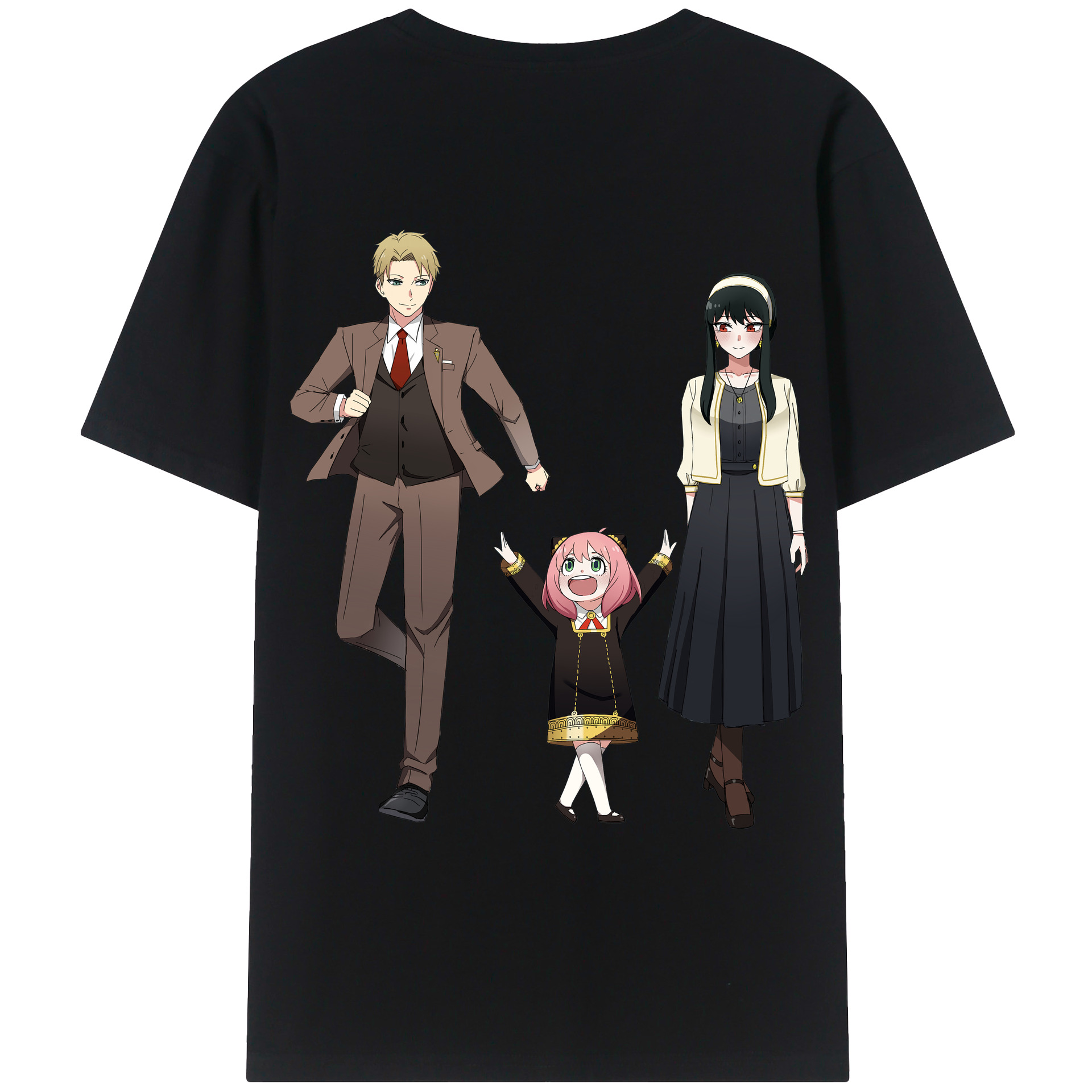 （画像用） SPY×FAMILY间谍家家酒 綿100％ メンズ半袖Tシャツ（バックプリント） 通気性