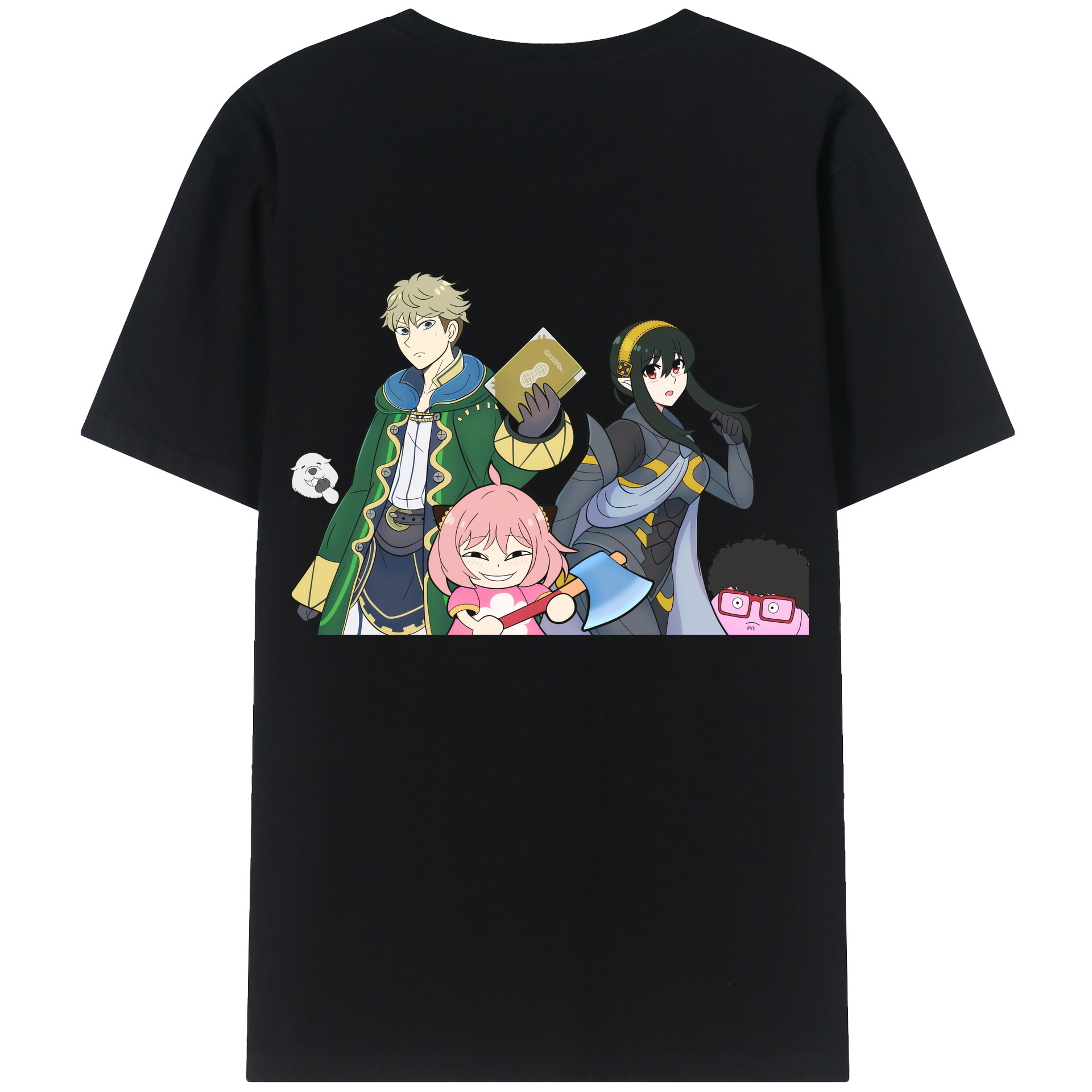 （画像用） SPY×FAMILY间谍家家酒 綿100％ メンズ半袖Tシャツ（バックプリント） 通気性