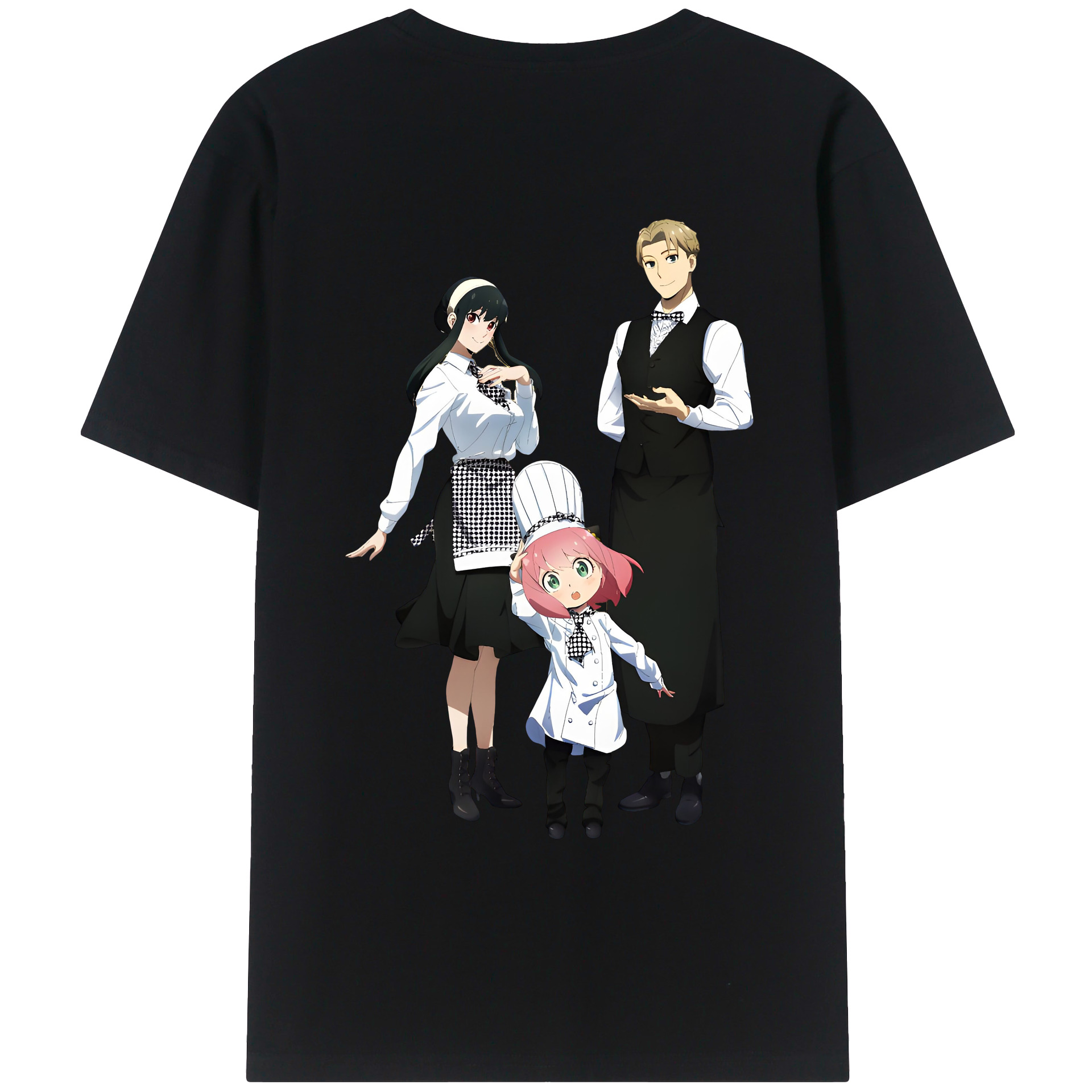 （画像用） SPY×FAMILY间谍家家酒 綿100％ メンズ半袖Tシャツ（バックプリント） 通気性