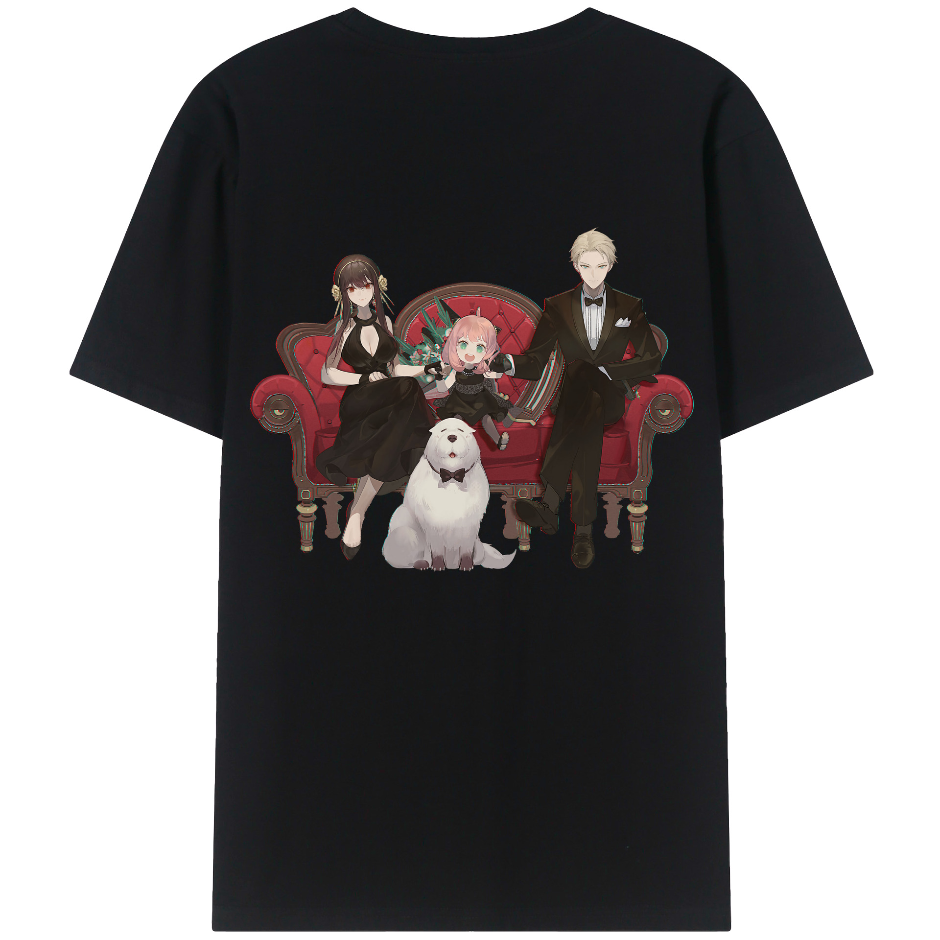 （画像用） SPY×FAMILY间谍家家酒 綿100％ メンズ半袖Tシャツ（バックプリント） 通気性