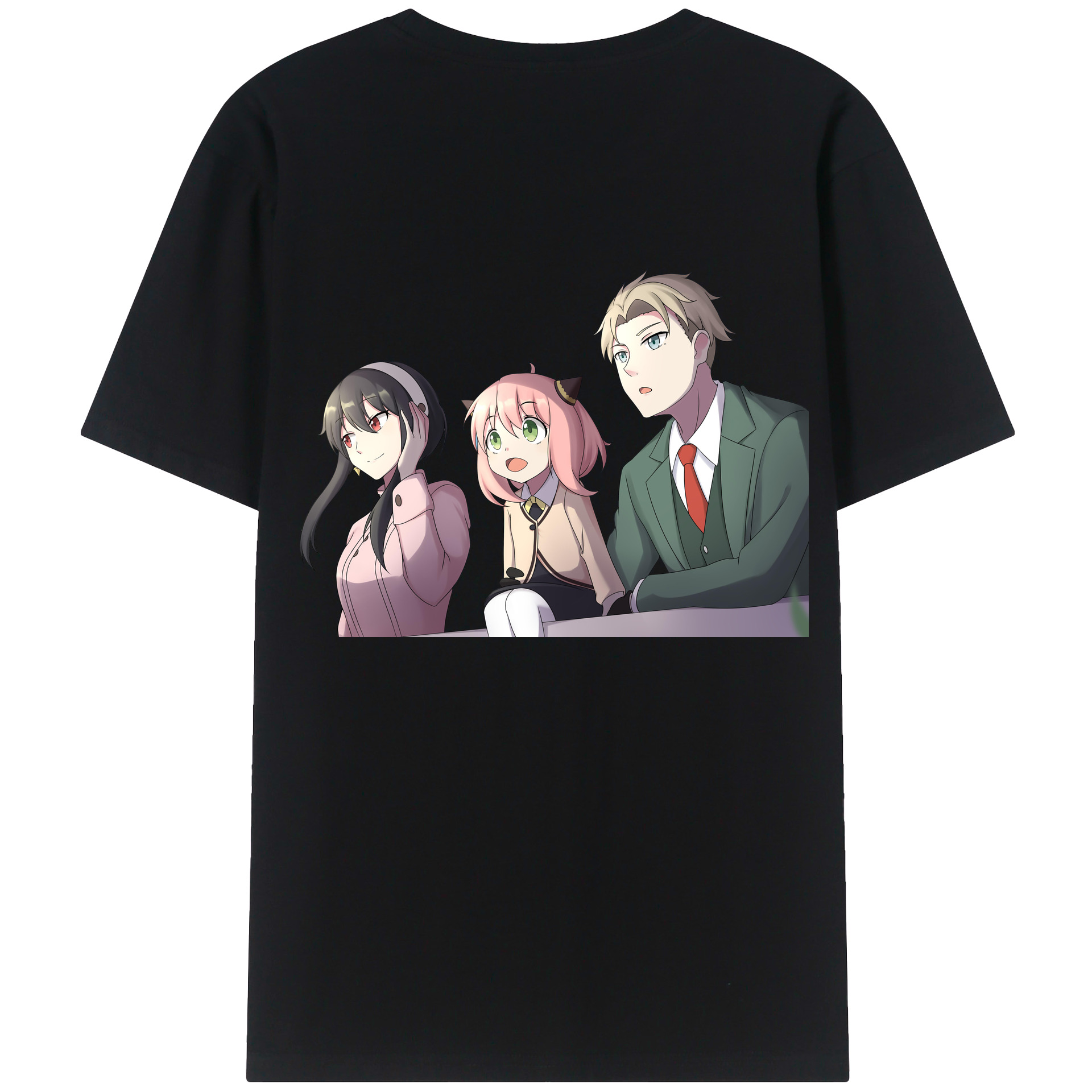（画像用） SPY×FAMILY间谍家家酒 綿100％ メンズ半袖Tシャツ（バックプリント） 通気性
