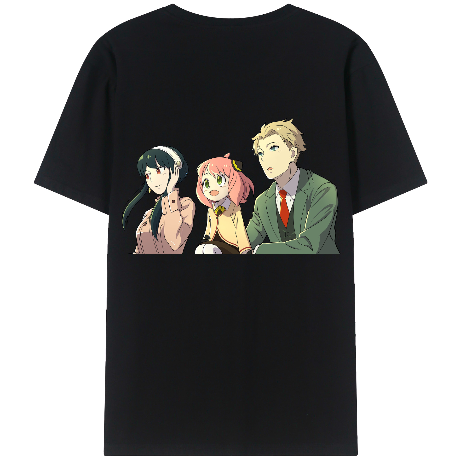 （画像用） SPY×FAMILY间谍家家酒 綿100％ メンズ半袖Tシャツ（バックプリント） 通気性