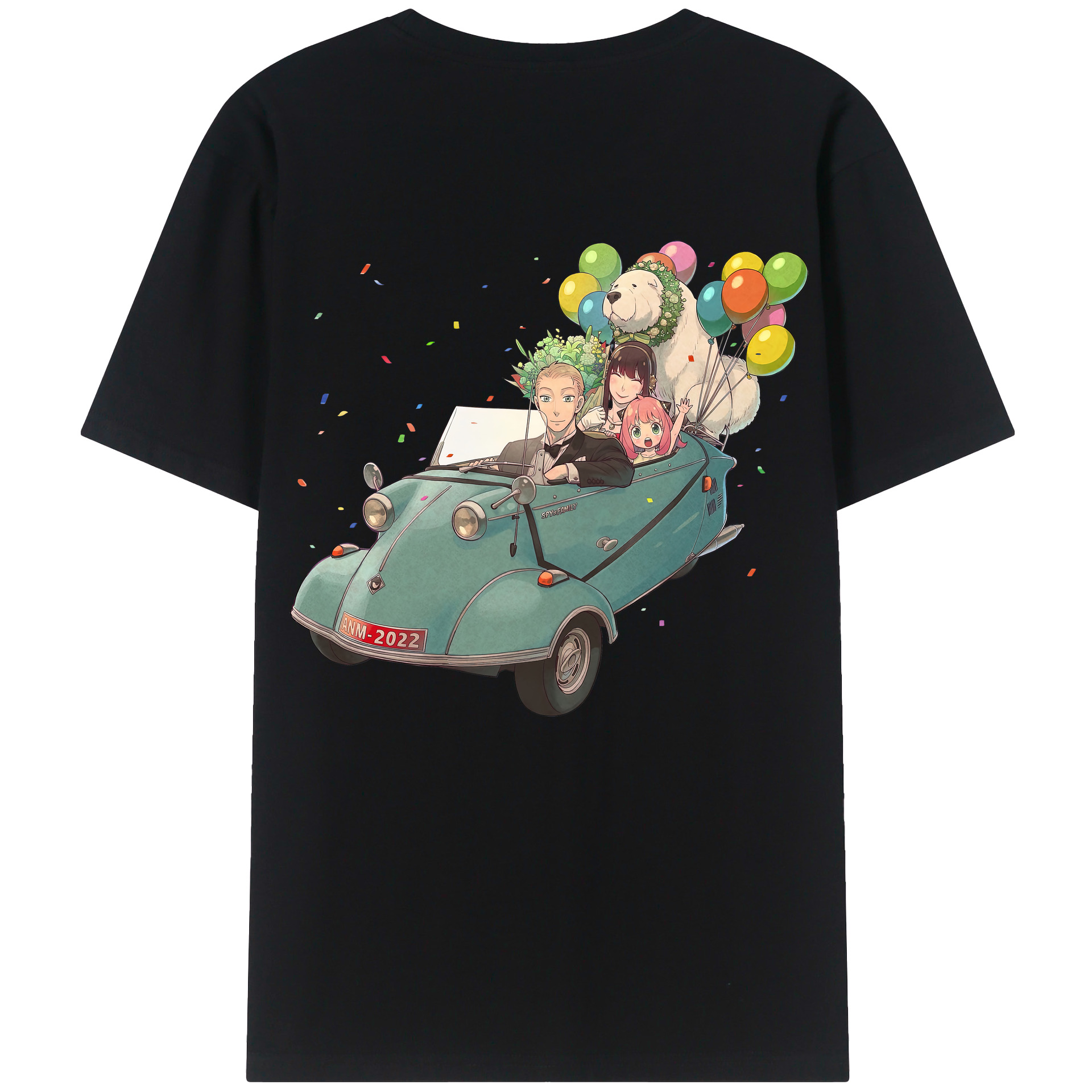 （画像用） SPY×FAMILY间谍家家酒 綿100％ メンズ半袖Tシャツ（バックプリント） 通気性