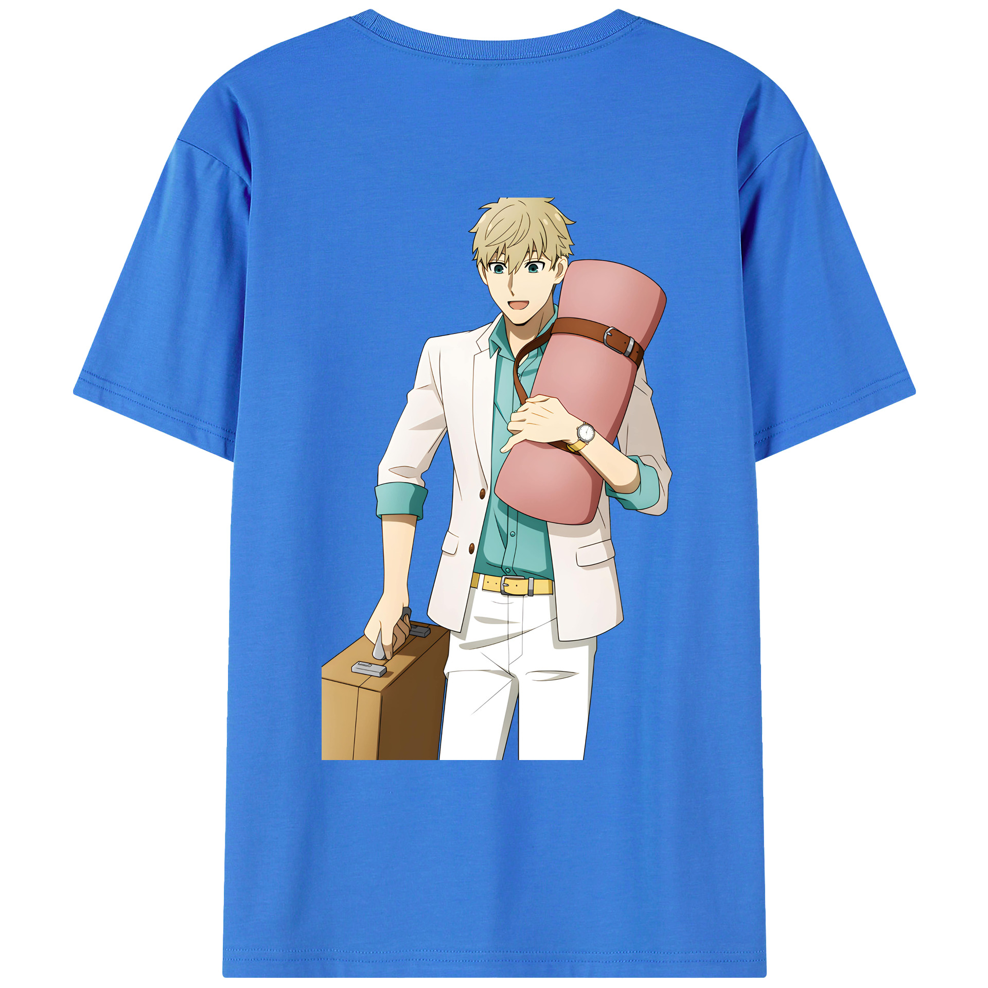 （画像用） SPY×FAMILY间谍家家酒 綿100％ メンズ半袖Tシャツ（バックプリント） 通気性