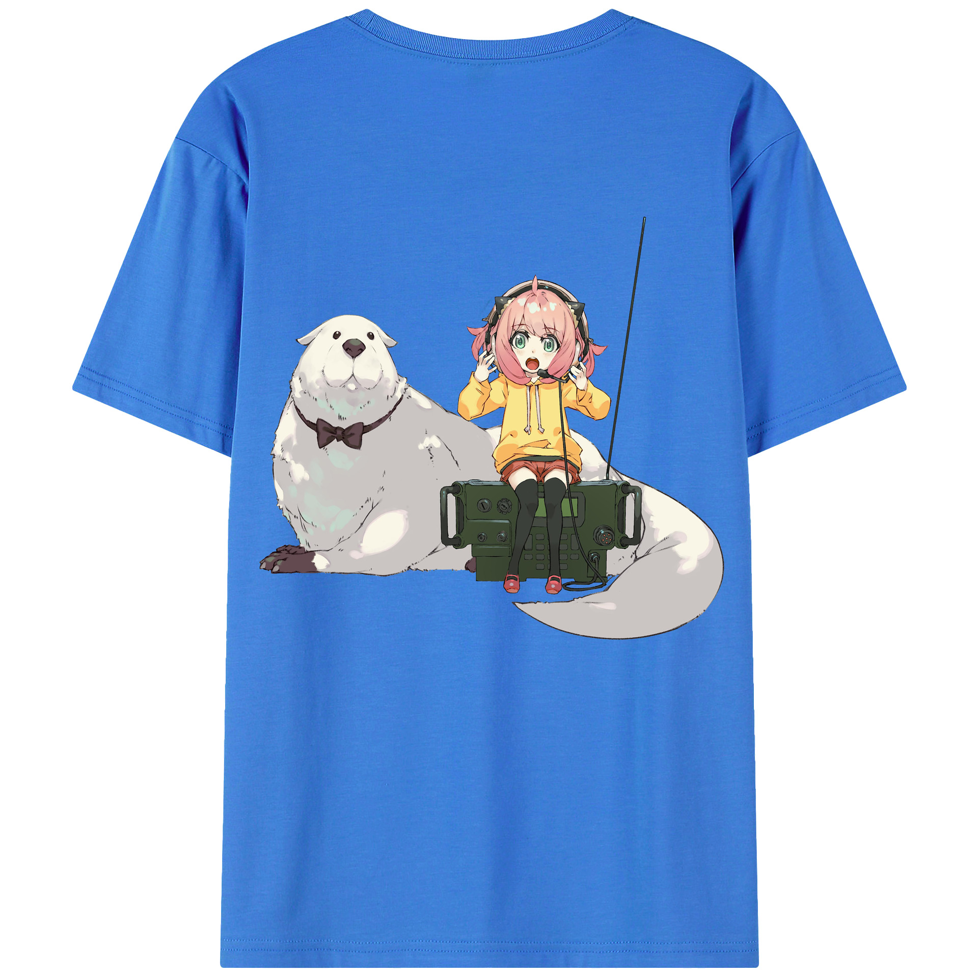（画像用） SPY×FAMILY间谍家家酒 綿100％ メンズ半袖Tシャツ（バックプリント） 通気性