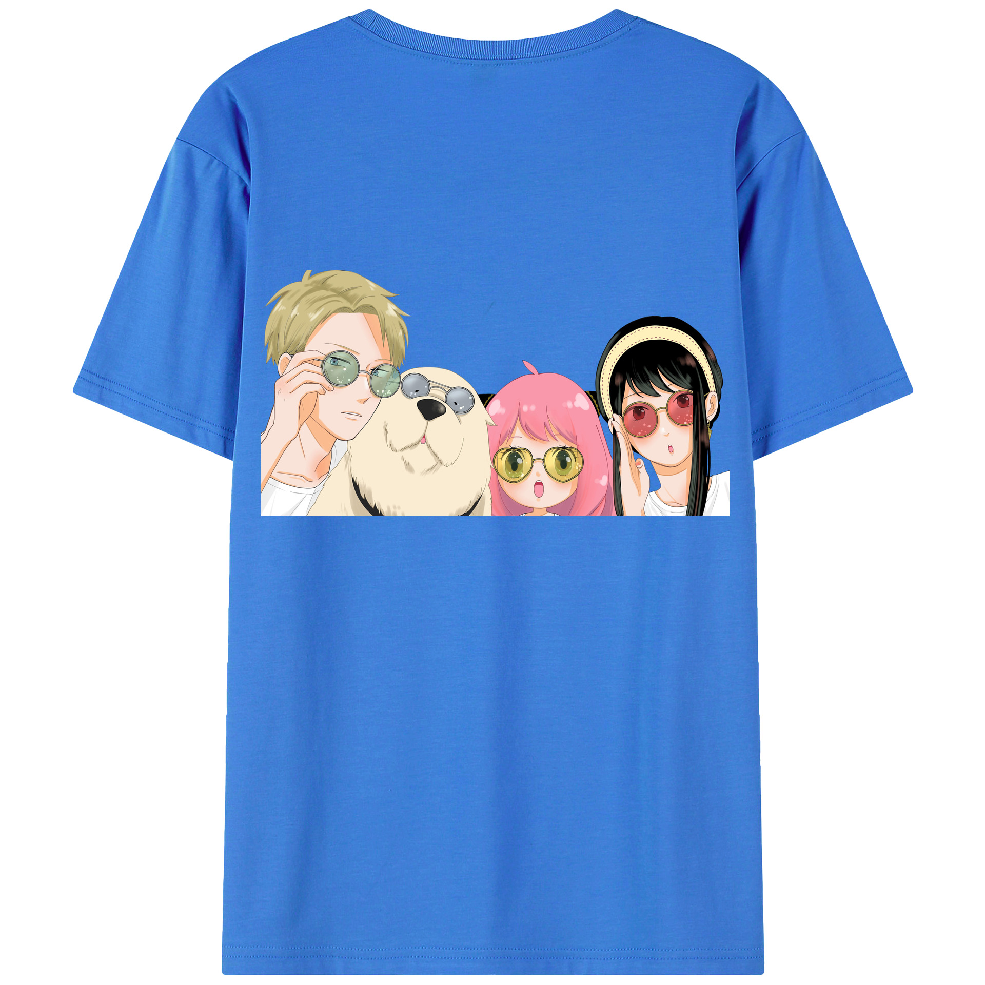 （画像用） SPY×FAMILY间谍家家酒 綿100％ メンズ半袖Tシャツ（バックプリント） 通気性
