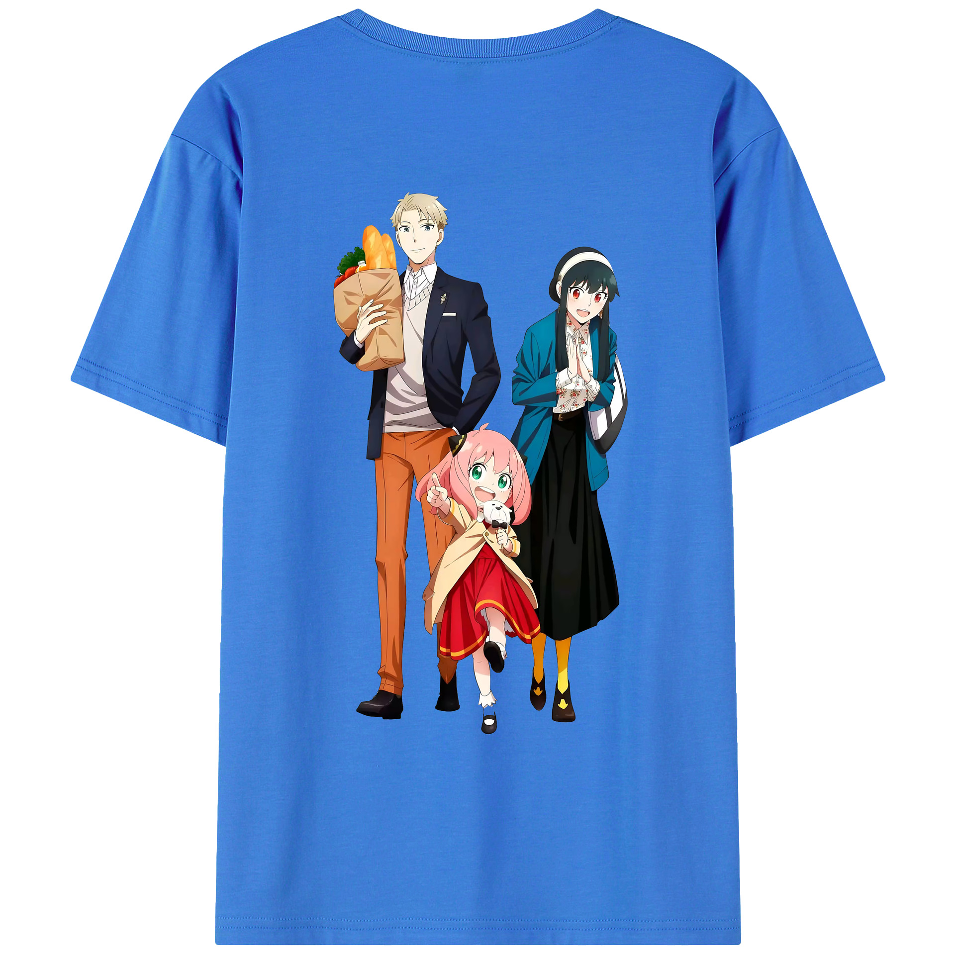 （画像用） SPY×FAMILY间谍家家酒 綿100％ メンズ半袖Tシャツ（バックプリント） 通気性