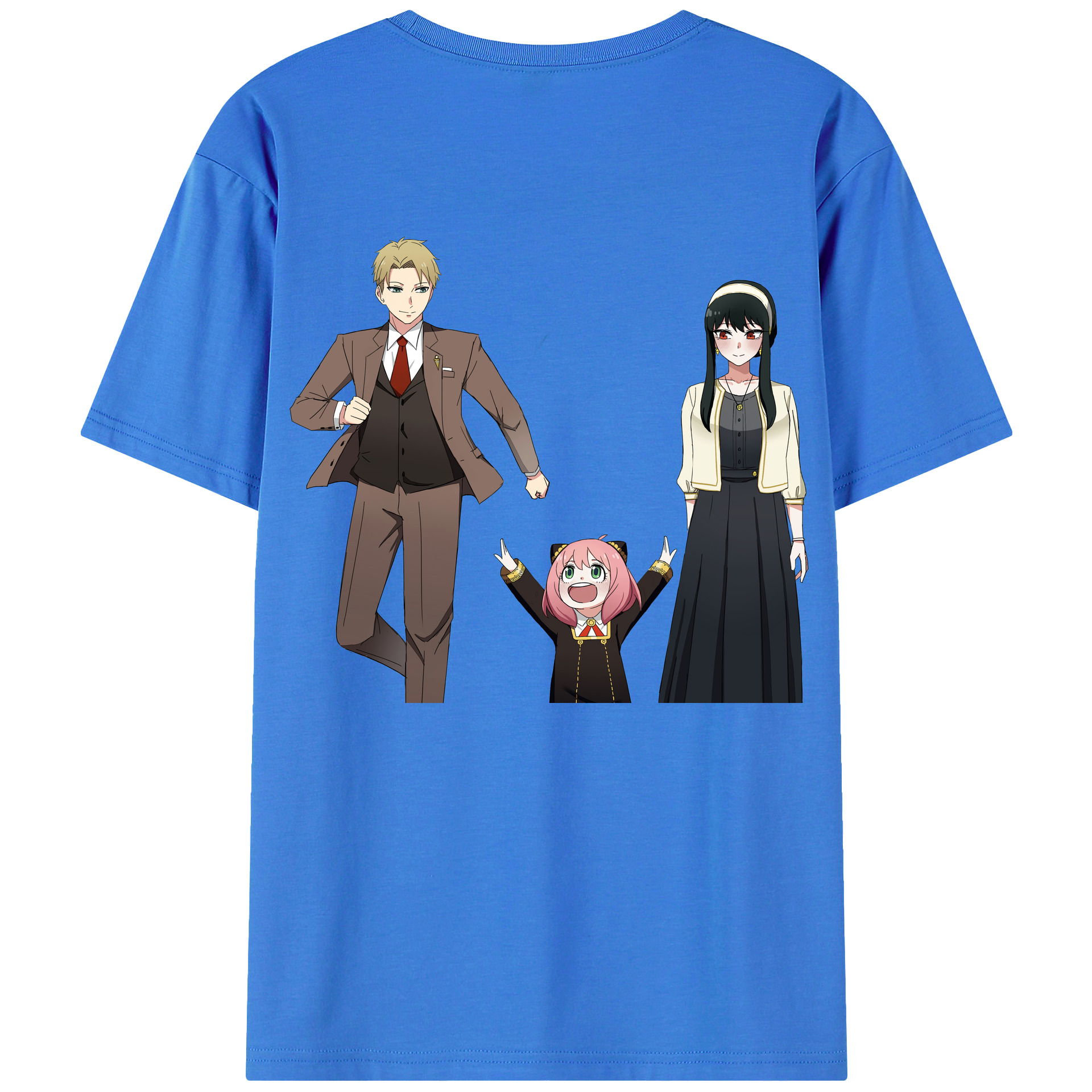 （画像用） SPY×FAMILY间谍家家酒 綿100％ メンズ半袖Tシャツ（バックプリント） 通気性