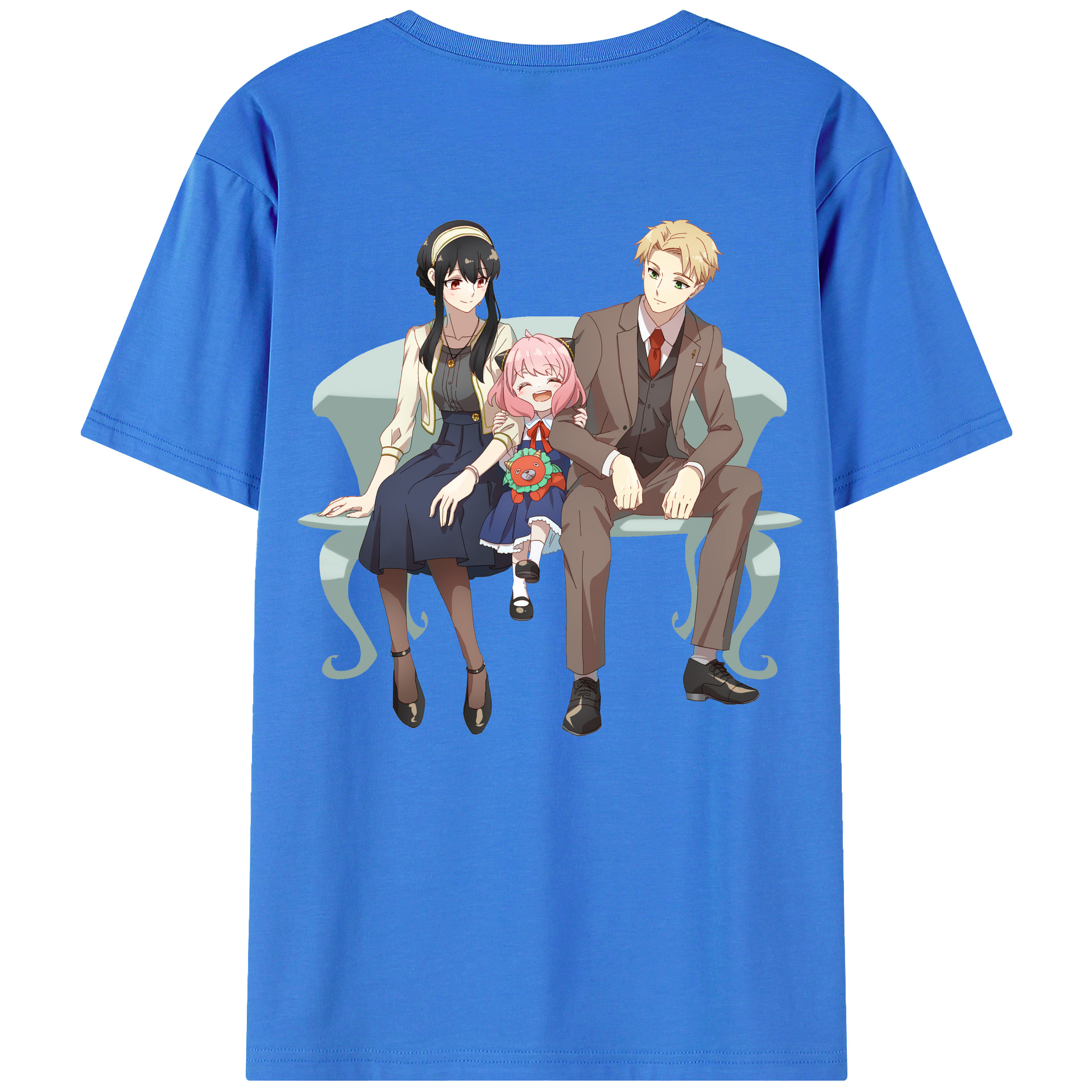 （画像用） SPY×FAMILY间谍家家酒 綿100％ メンズ半袖Tシャツ（バックプリント） 通気性