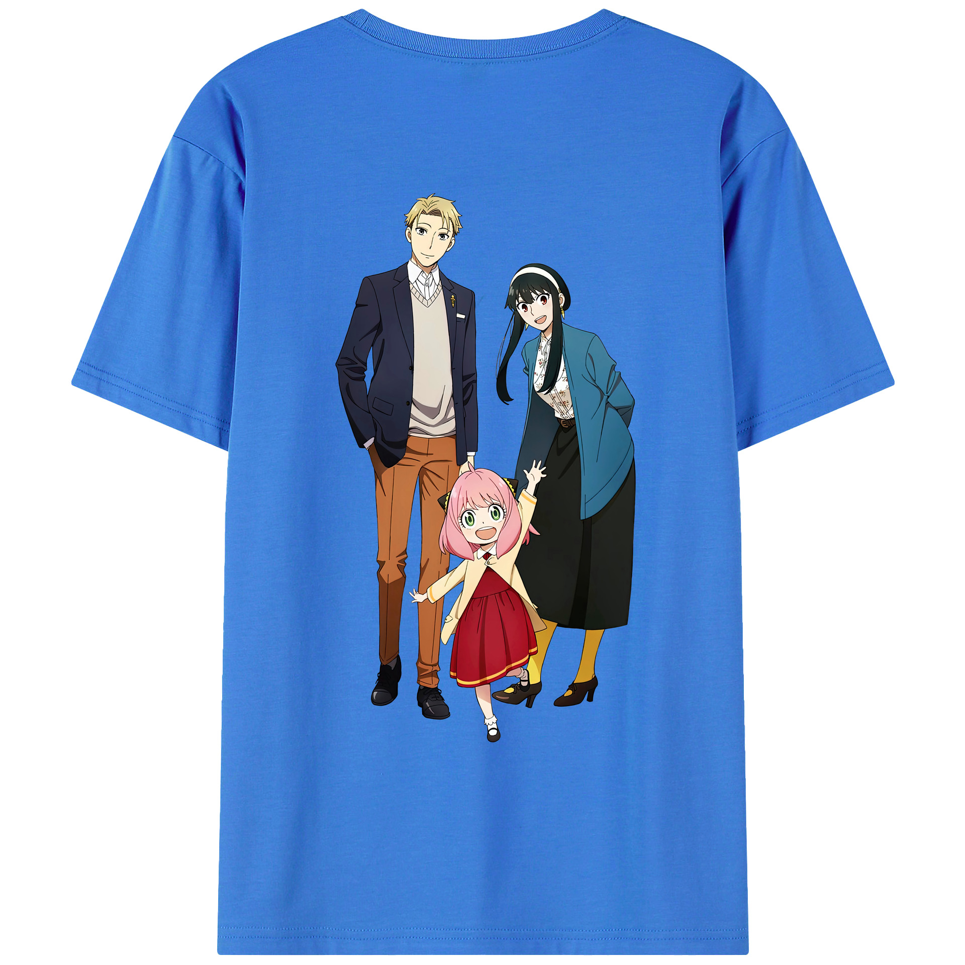 （画像用） SPY×FAMILY间谍家家酒 綿100％ メンズ半袖Tシャツ（バックプリント） 通気性