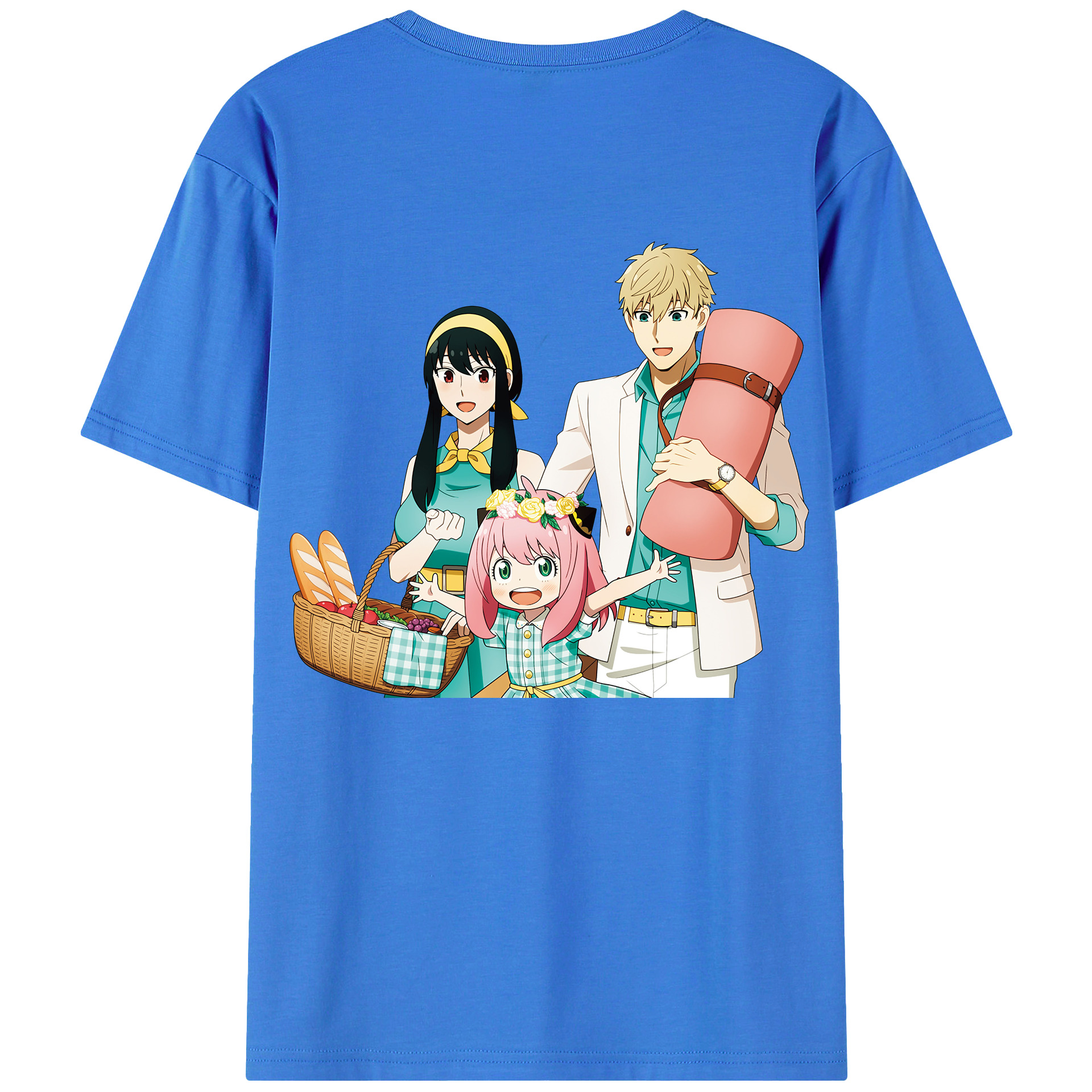 （画像用） SPY×FAMILY间谍家家酒 綿100％ メンズ半袖Tシャツ（バックプリント） 通気性