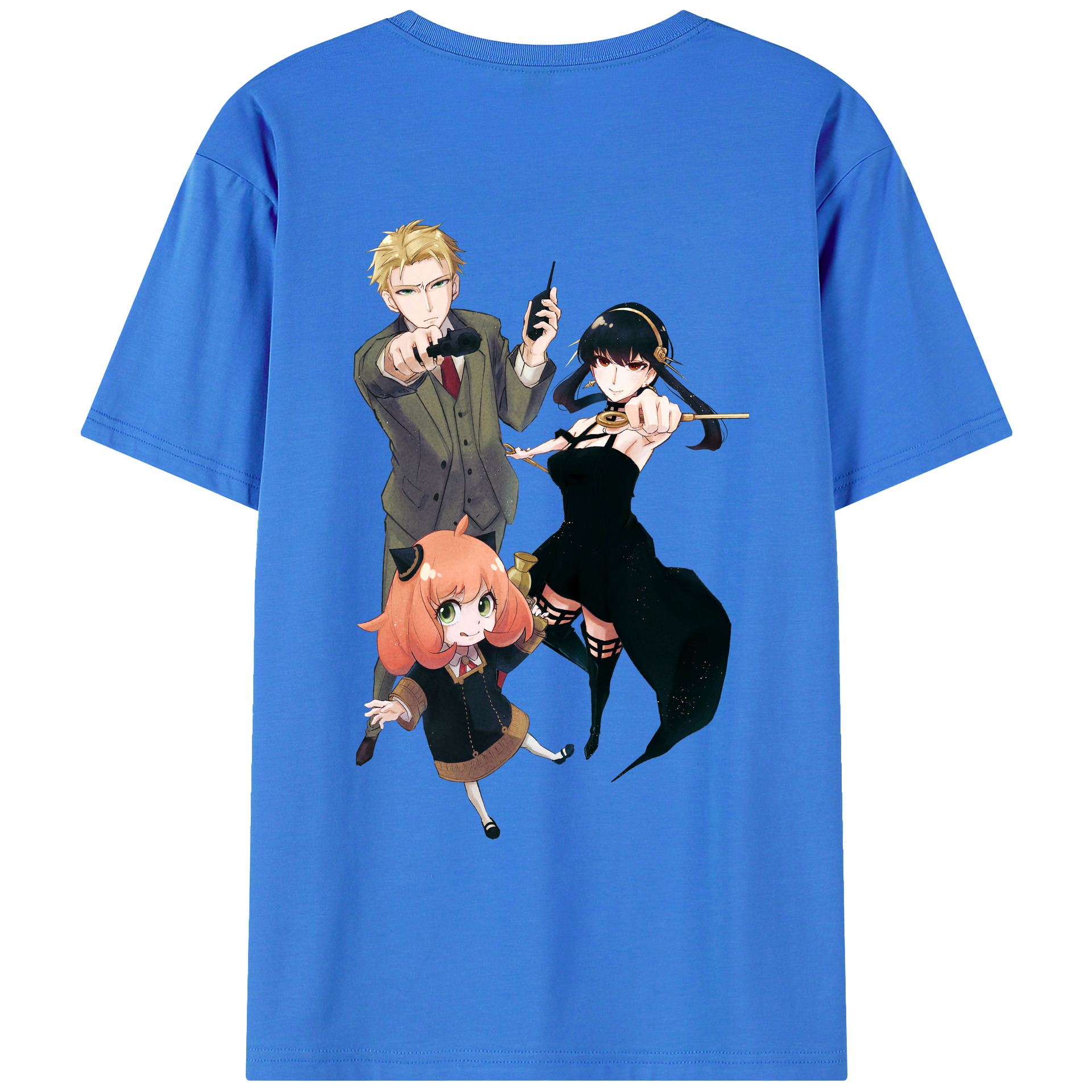 （画像用） SPY×FAMILY间谍家家酒 綿100％ メンズ半袖Tシャツ（バックプリント） 通気性