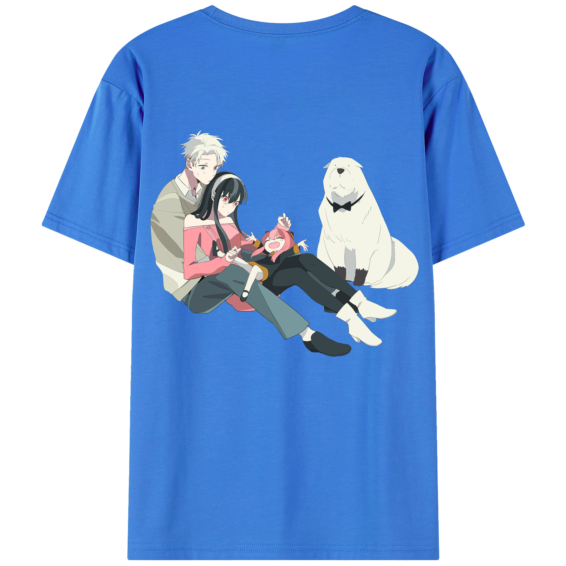 （画像用） SPY×FAMILY间谍家家酒 綿100％ メンズ半袖Tシャツ（バックプリント） 通気性