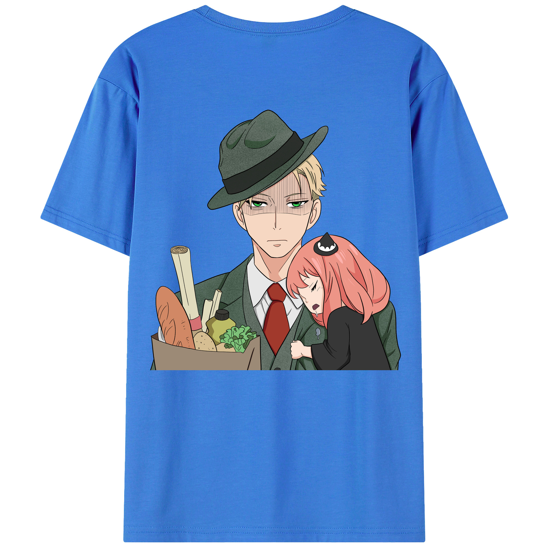 （画像用） SPY×FAMILY间谍家家酒 綿100％ メンズ半袖Tシャツ（バックプリント） 通気性