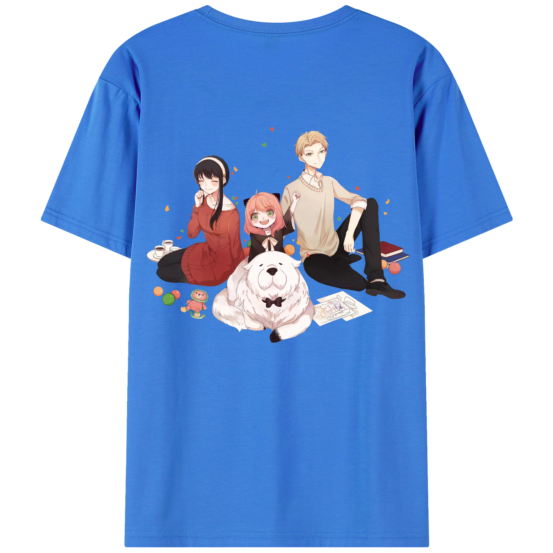 （画像用） SPY×FAMILY间谍家家酒 綿100％ メンズ半袖Tシャツ（バックプリント） 通気性