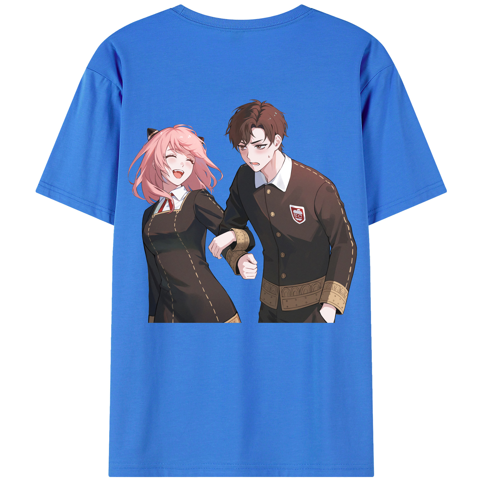 （画像用） SPY×FAMILY间谍家家酒 綿100％ メンズ半袖Tシャツ（バックプリント） 通気性