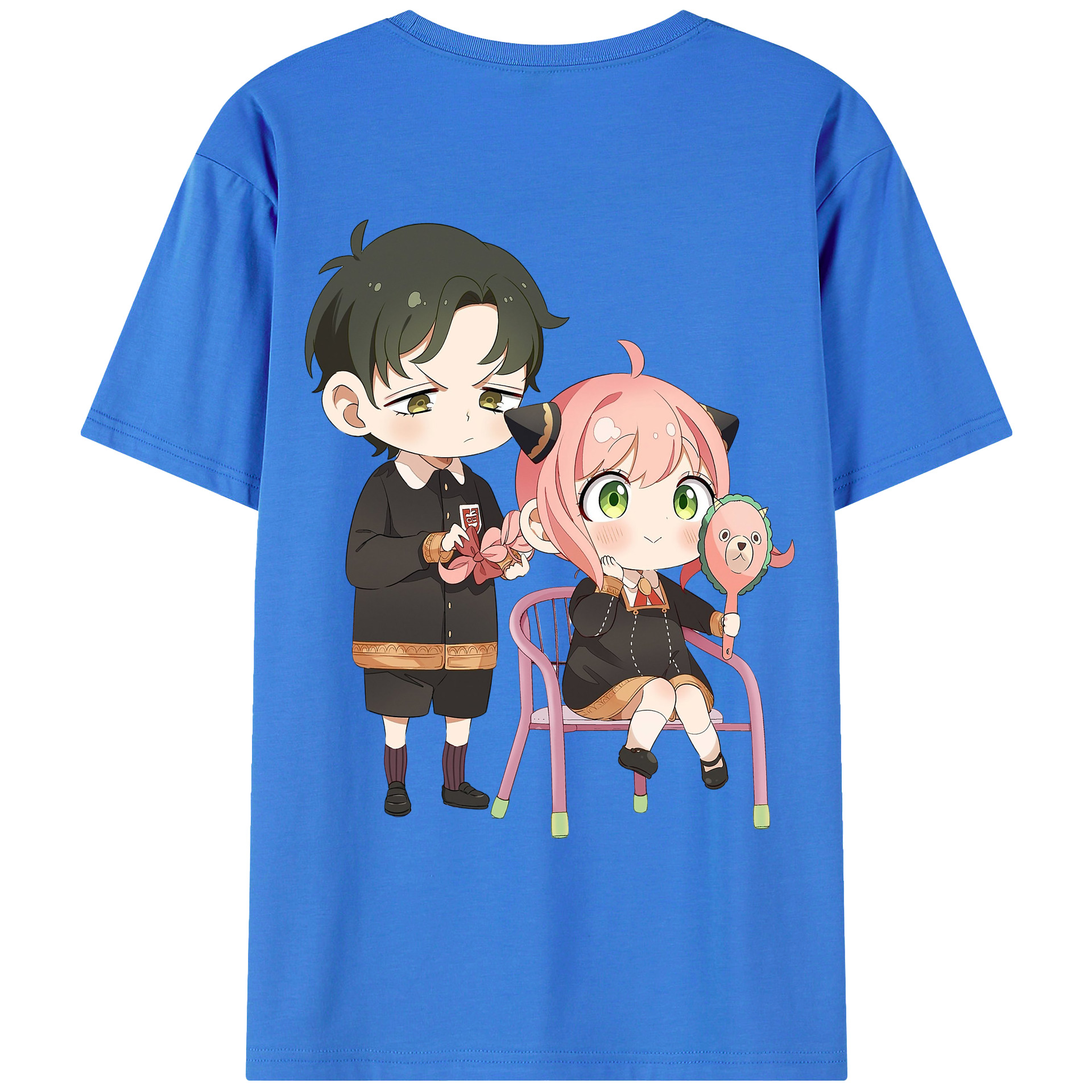 （画像用） SPY×FAMILY间谍家家酒 綿100％ メンズ半袖Tシャツ（バックプリント） 通気性