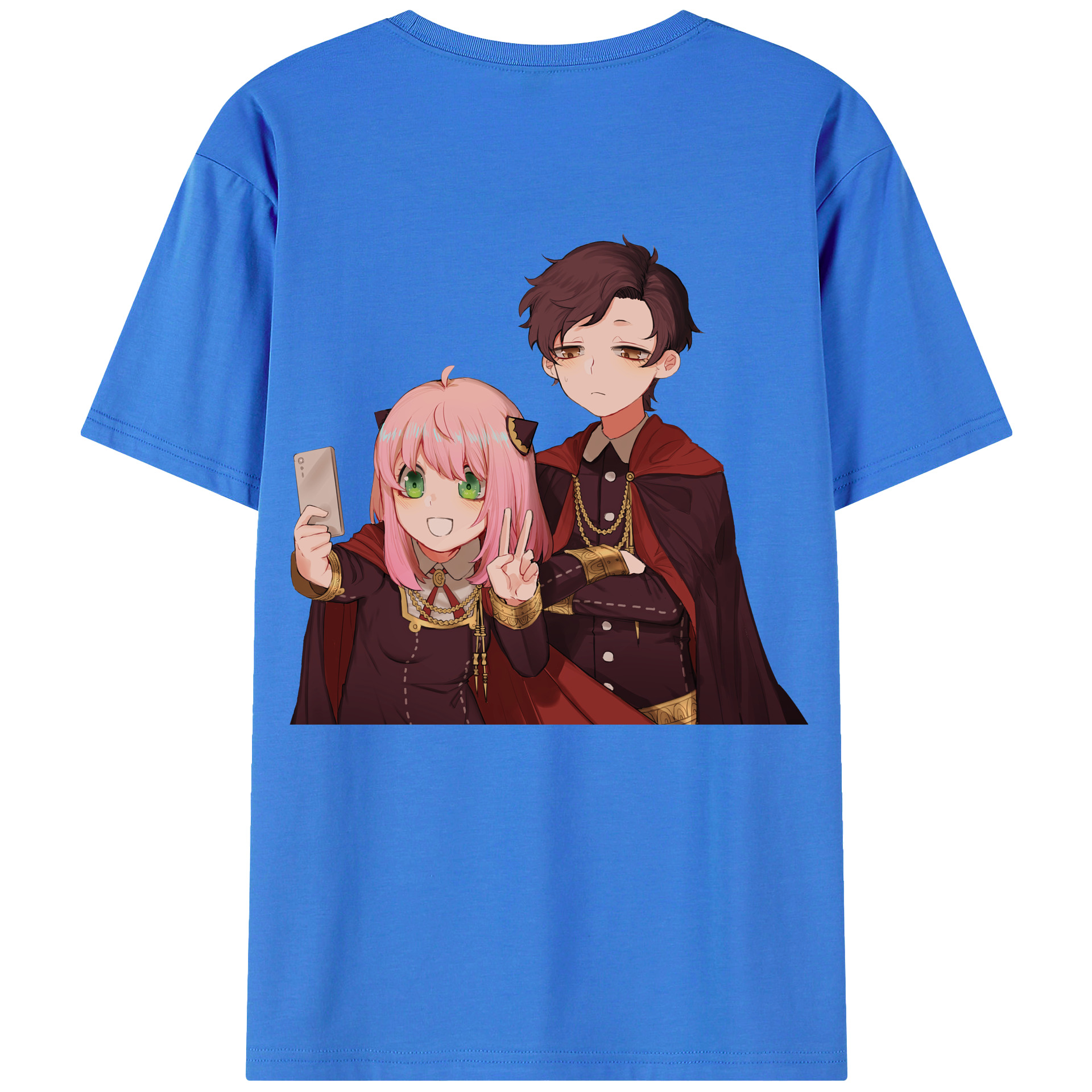（画像用） SPY×FAMILY间谍家家酒 綿100％ メンズ半袖Tシャツ（バックプリント） 通気性