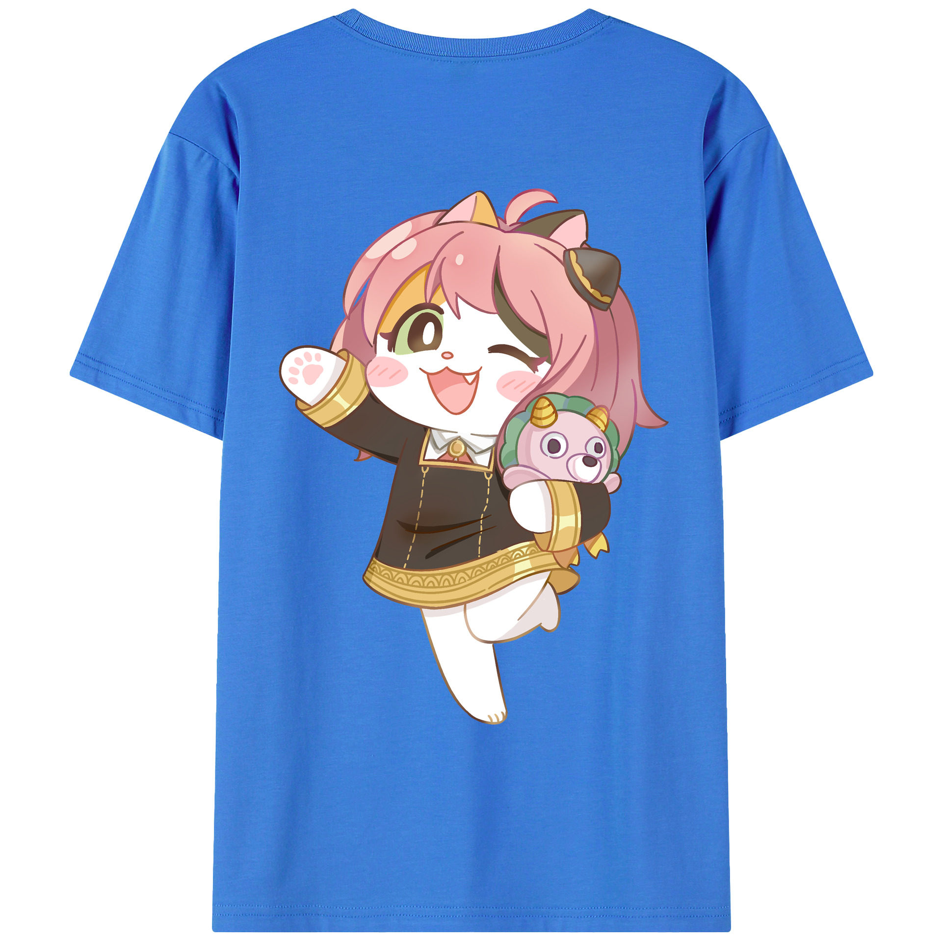 （画像用） SPY×FAMILY间谍家家酒 綿100％ メンズ半袖Tシャツ（バックプリント） 通気性