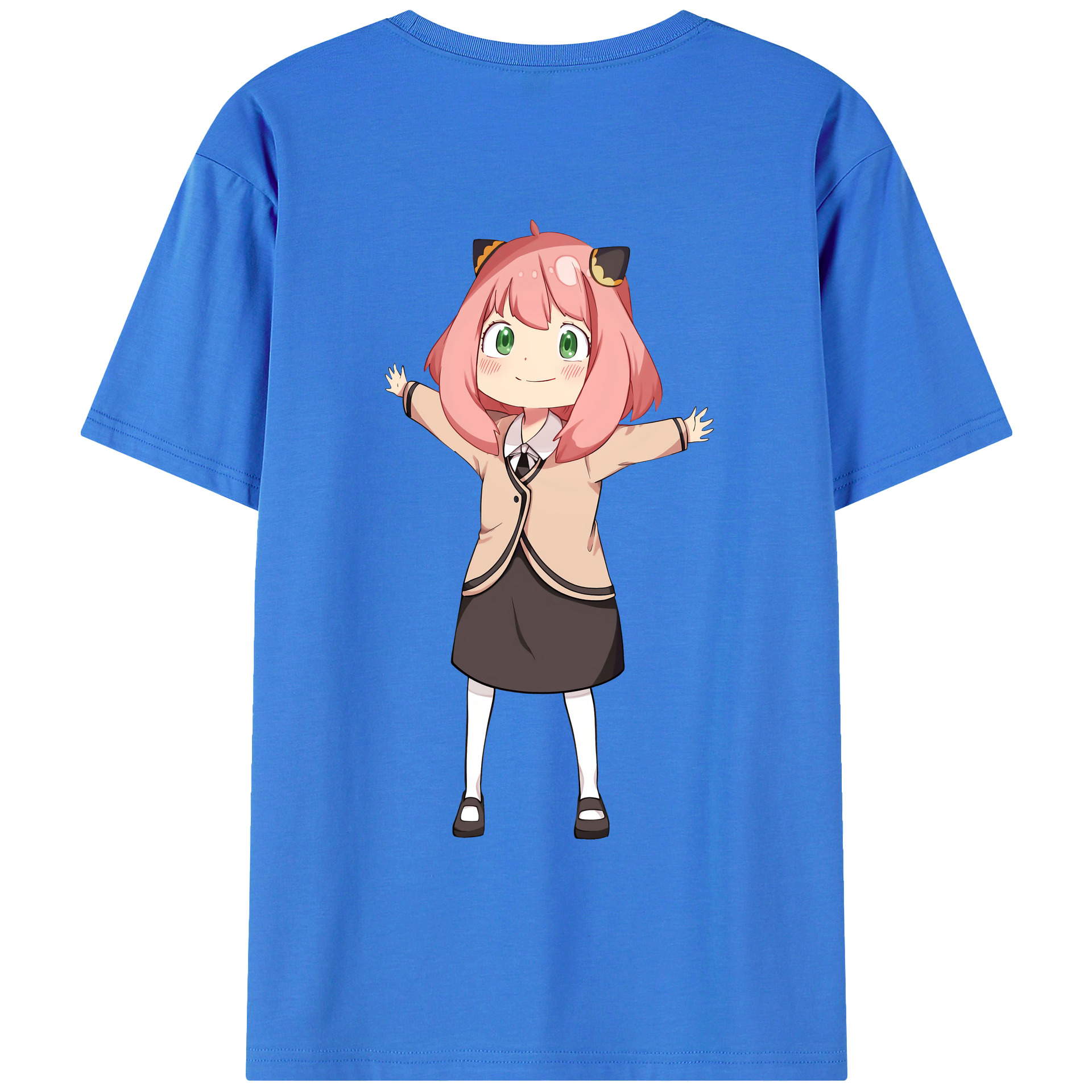（画像用） SPY×FAMILY间谍家家酒 綿100％ メンズ半袖Tシャツ（バックプリント） 通気性