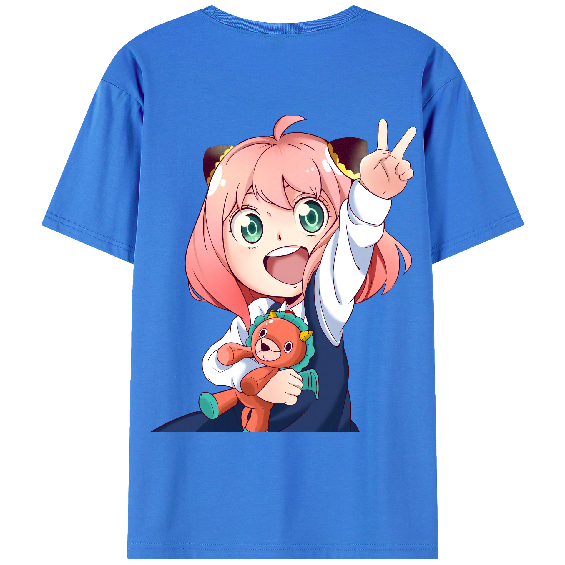 （画像用） SPY×FAMILY间谍家家酒 綿100％ メンズ半袖Tシャツ（バックプリント） 通気性