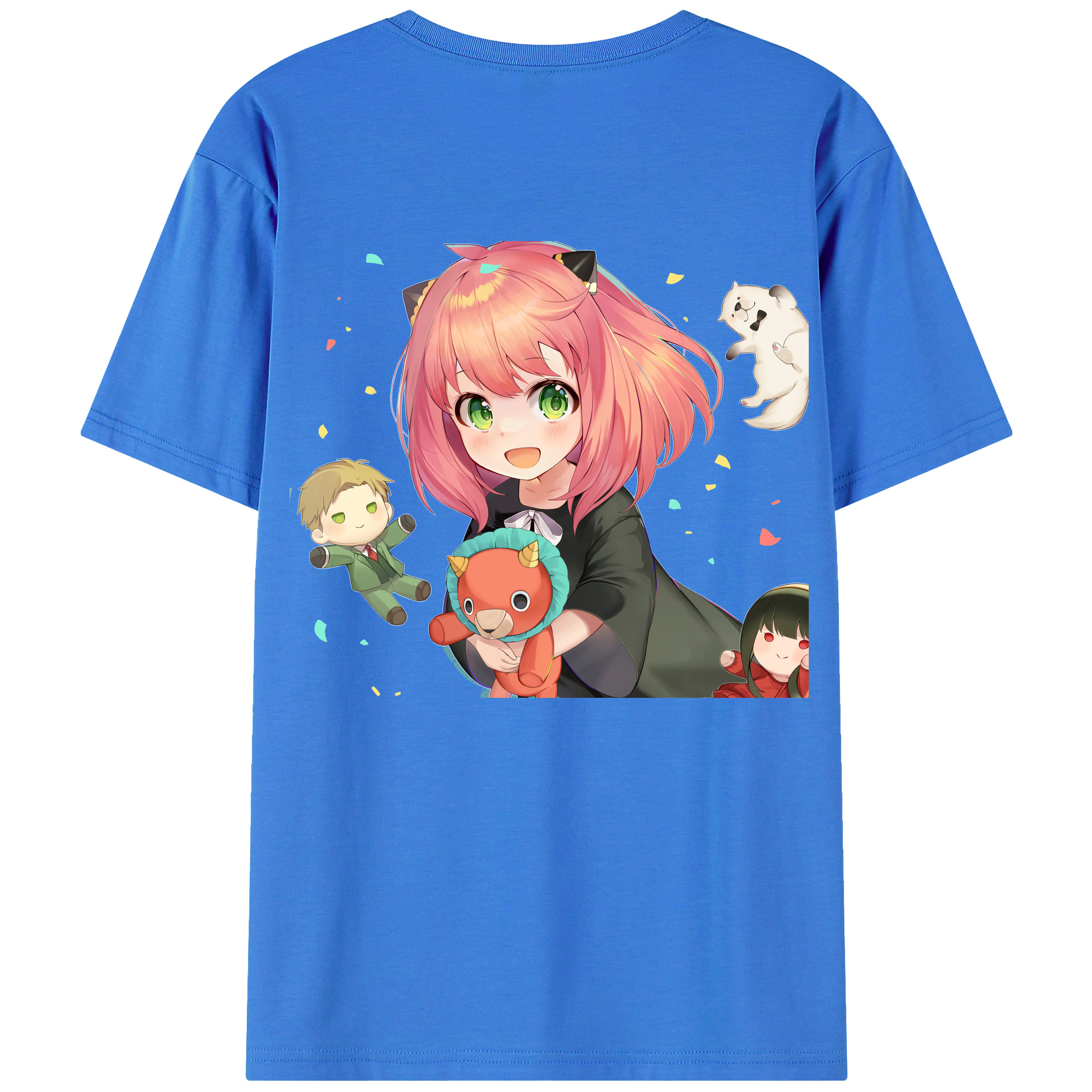 （画像用） SPY×FAMILY间谍家家酒 綿100％ メンズ半袖Tシャツ（バックプリント） 通気性