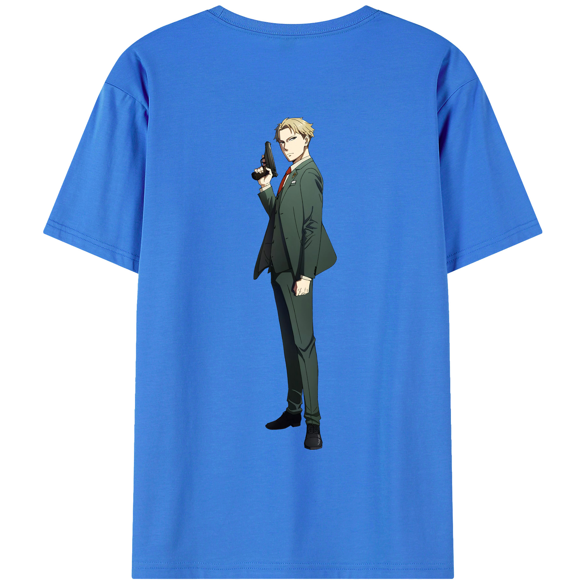 （画像用） SPY×FAMILY间谍家家酒 綿100％ メンズ半袖Tシャツ（バックプリント） 通気性