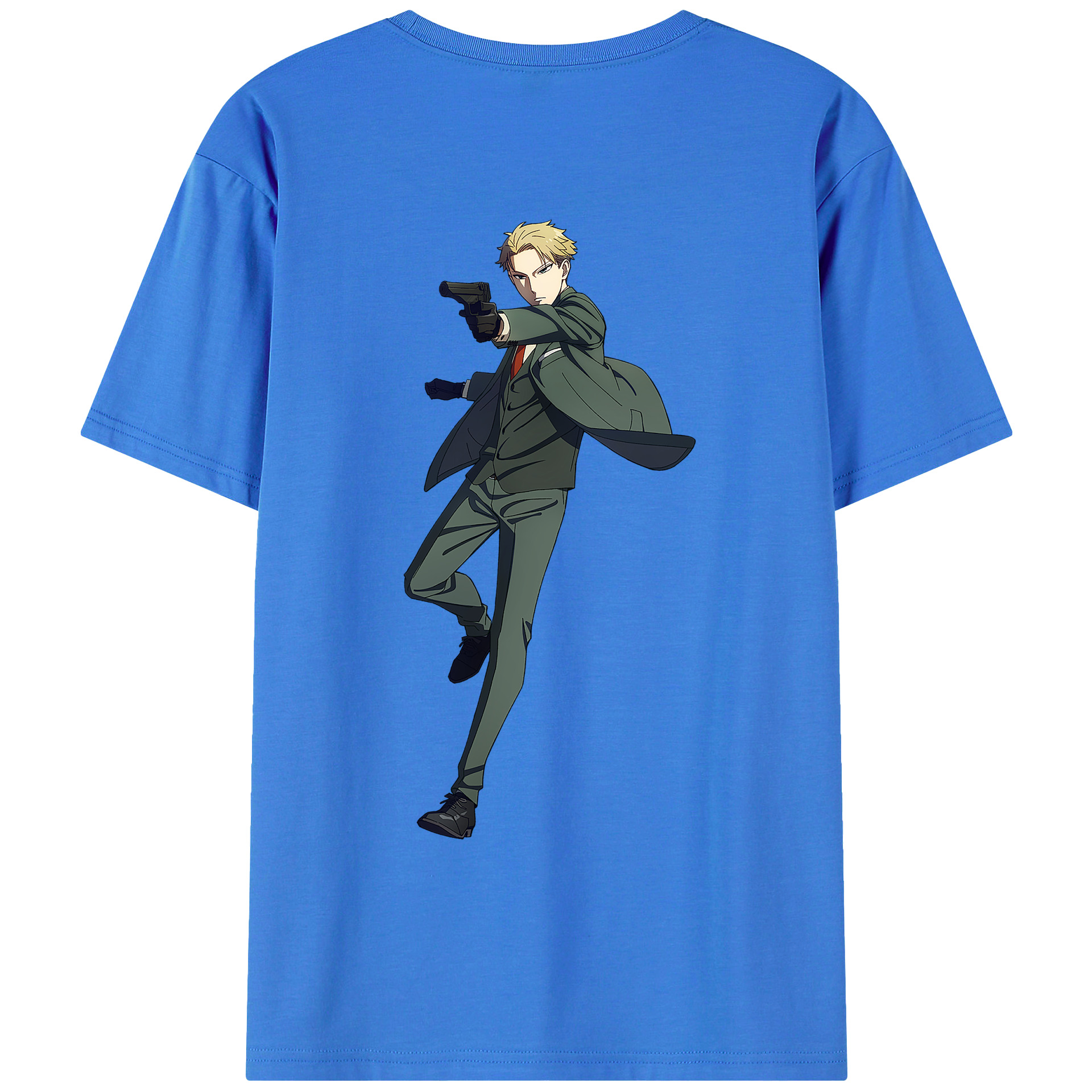（画像用） SPY×FAMILY间谍家家酒 綿100％ メンズ半袖Tシャツ（バックプリント） 通気性
