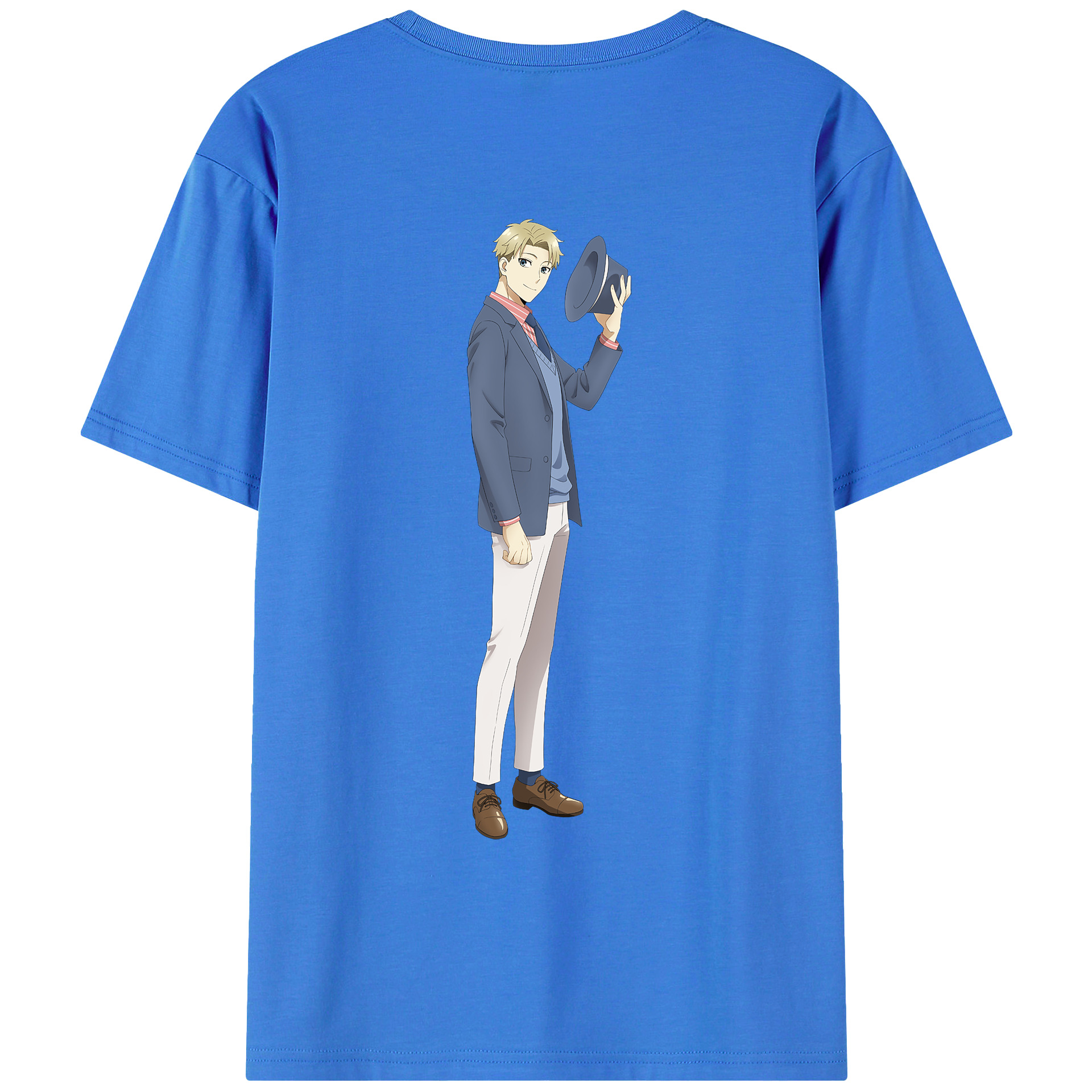 （画像用） SPY×FAMILY间谍家家酒 綿100％ メンズ半袖Tシャツ（バックプリント） 通気性