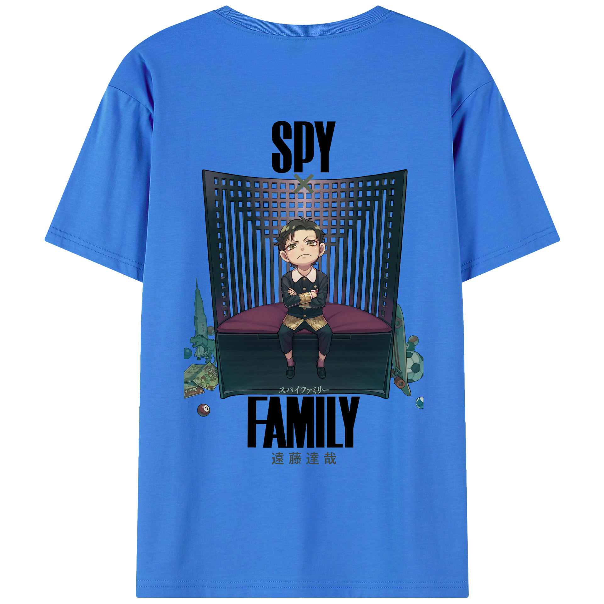 （画像用） SPY×FAMILY间谍家家酒 綿100％ メンズ半袖Tシャツ（バックプリント） 通気性