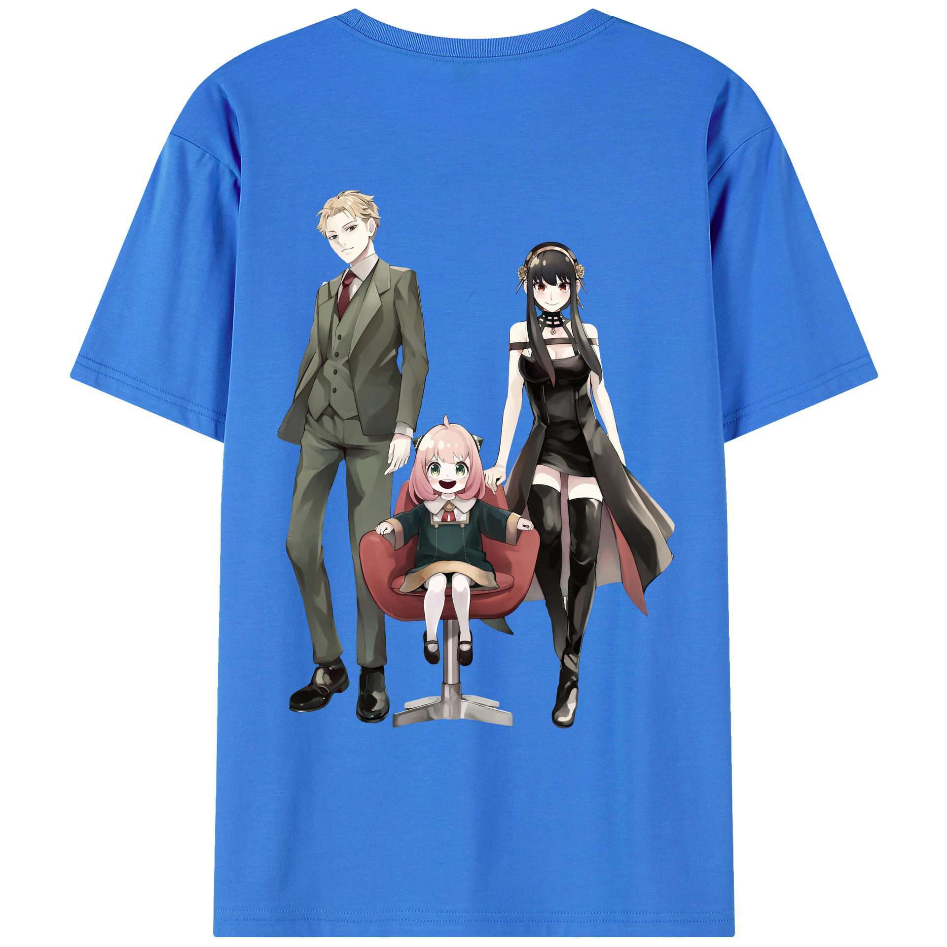 （画像用） SPY×FAMILY间谍家家酒 綿100％ メンズ半袖Tシャツ（バックプリント） 通気性