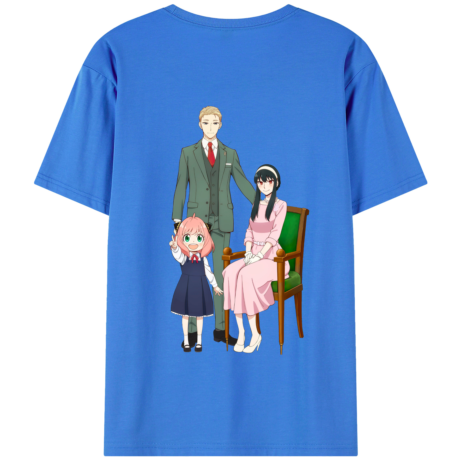 （画像用） SPY×FAMILY间谍家家酒 綿100％ メンズ半袖Tシャツ（バックプリント） 通気性