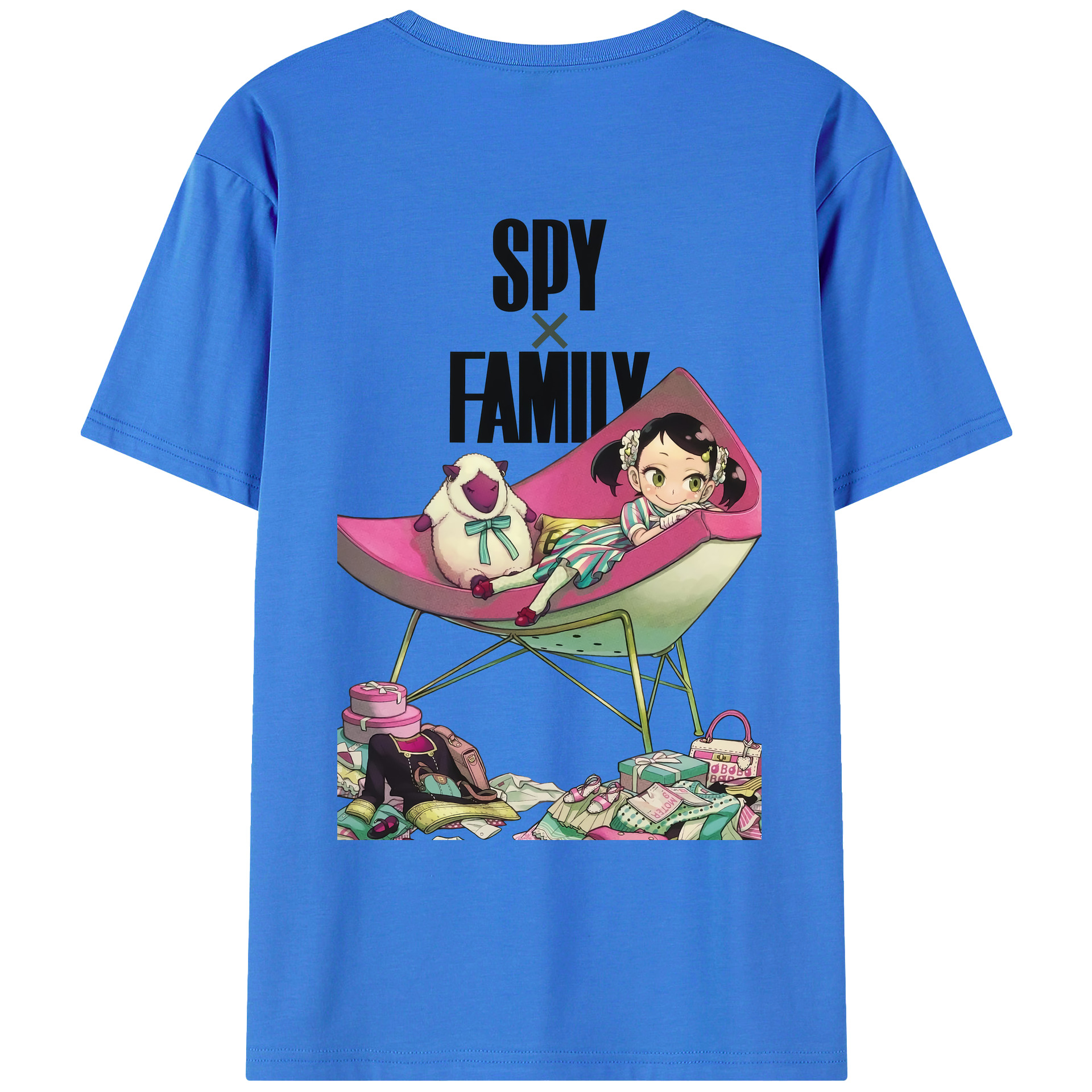 （画像用） SPY×FAMILY间谍家家酒 綿100％ メンズ半袖Tシャツ（バックプリント） 通気性